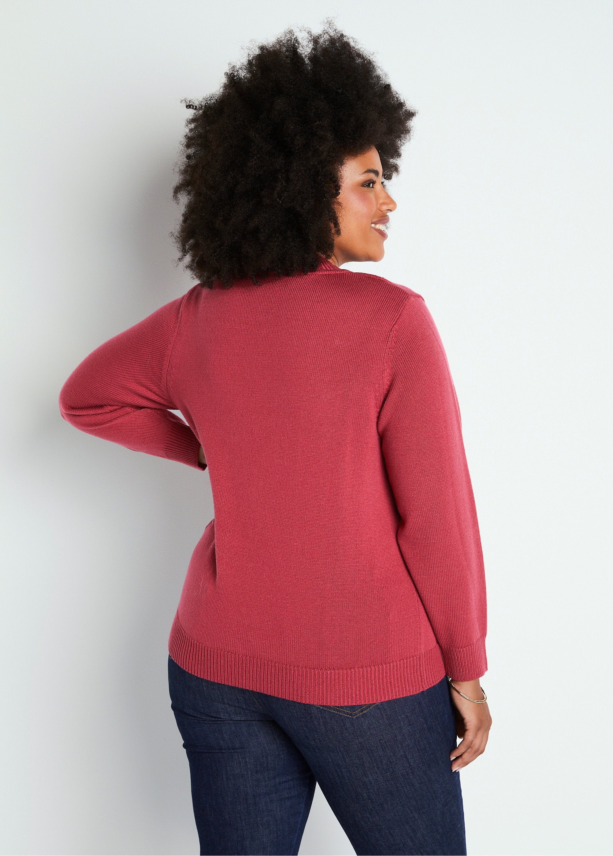 Pull_uni_perlé_torsadé_col_montant_Cassis_DO1_curvy