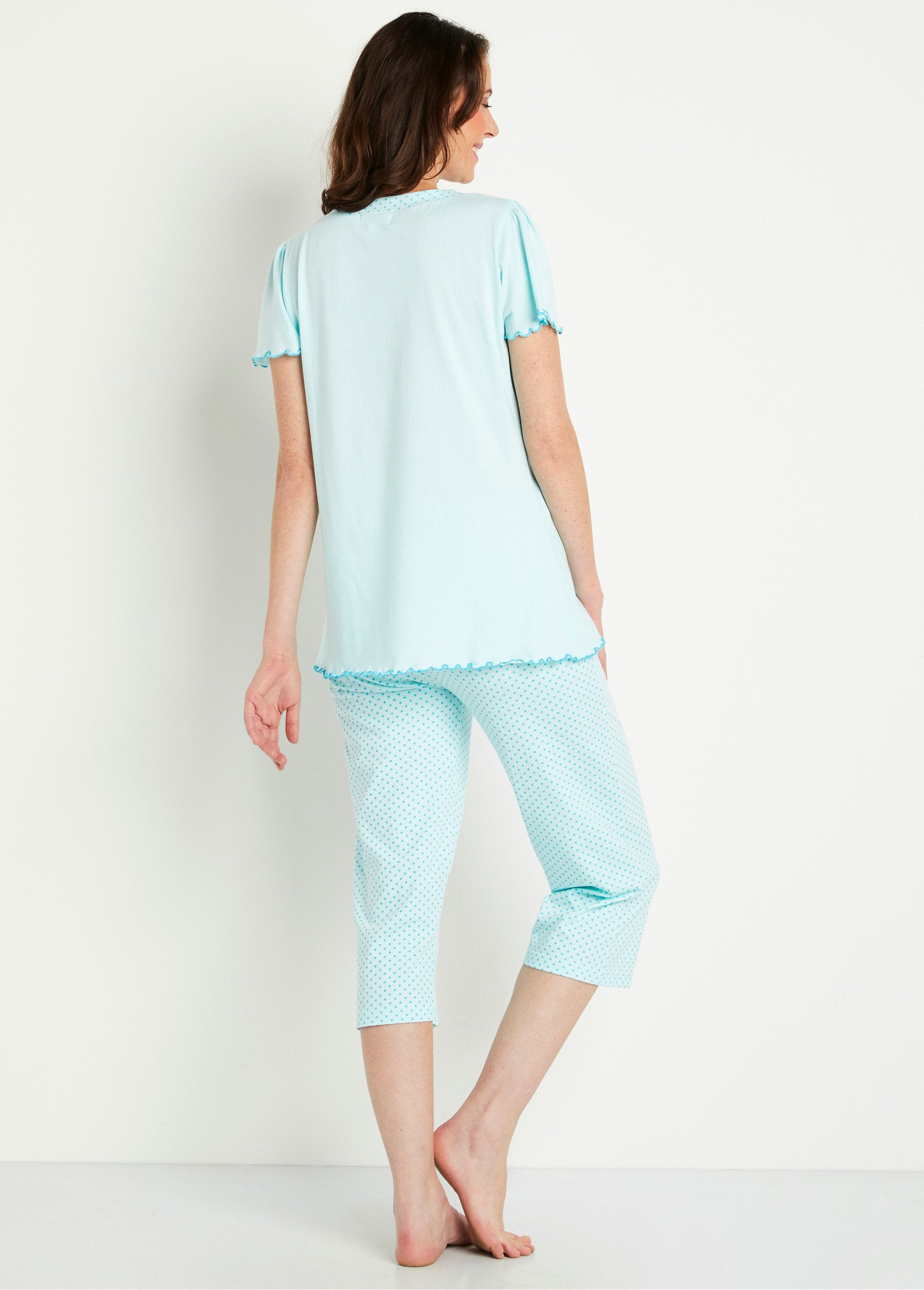 Korte_pyjama_van_bedrukte_katoen_Aqua_DO1_slim