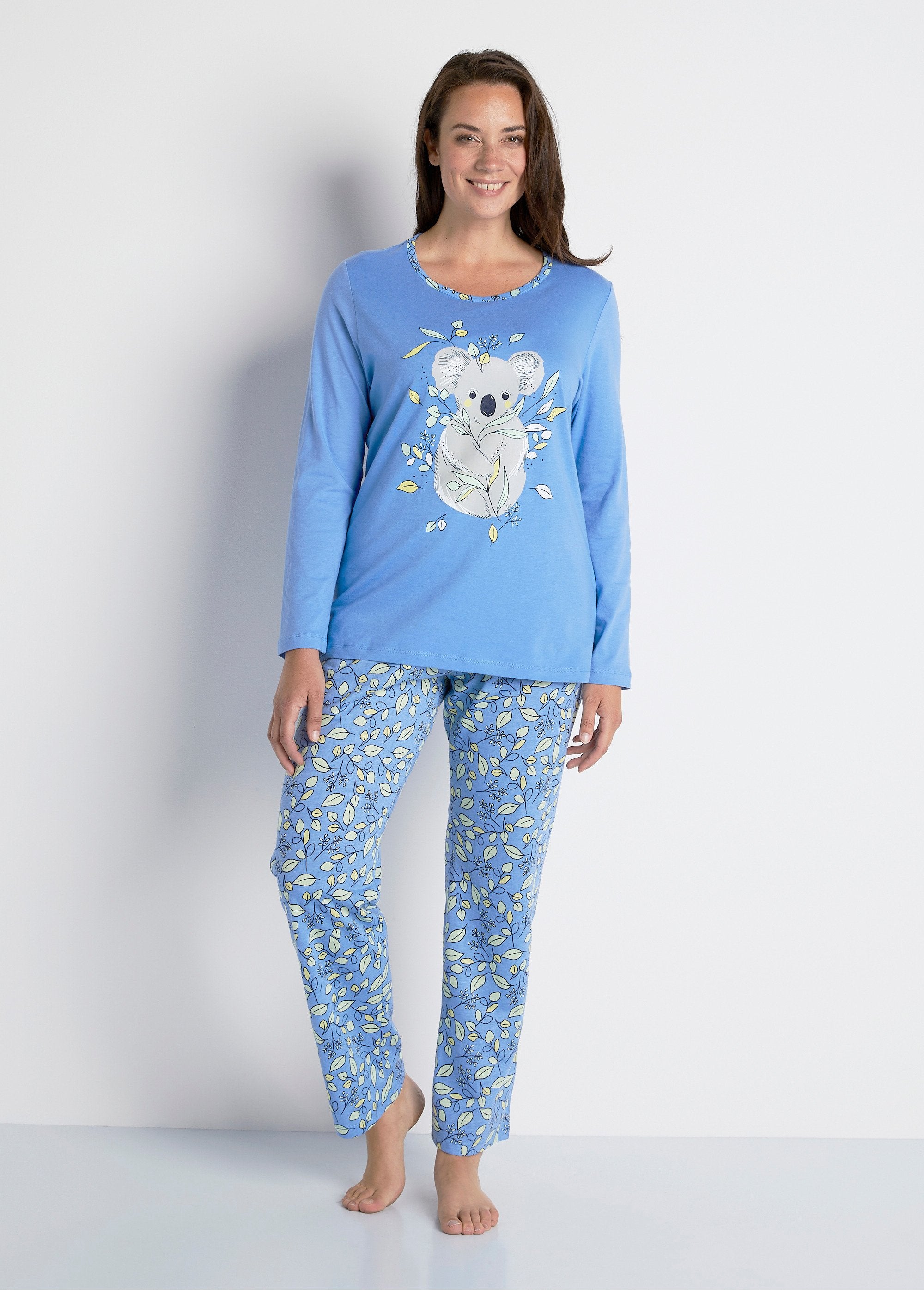 Pyjama_coton_imprimé_motif_koala_Bleu_FA1_curvy