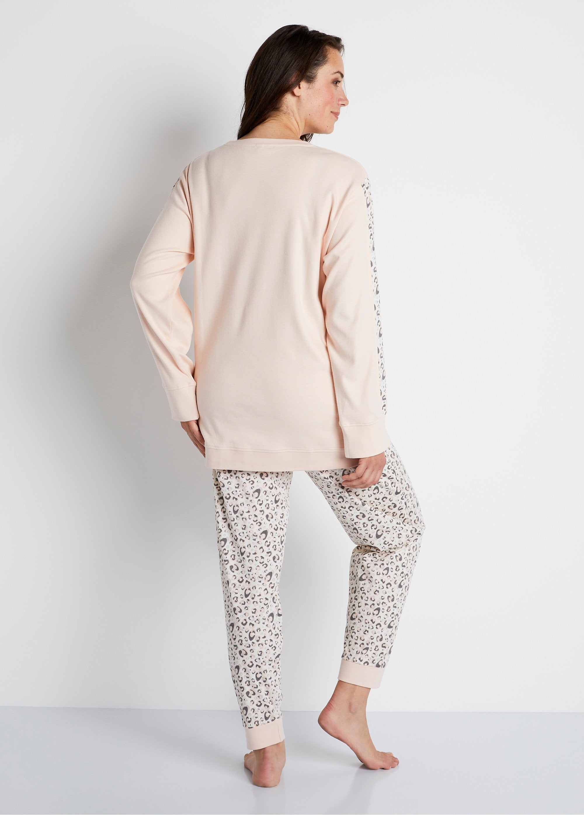 Pyjama_manches_longues_coton_interlock_Rose_et_imprime_DO1_curvy