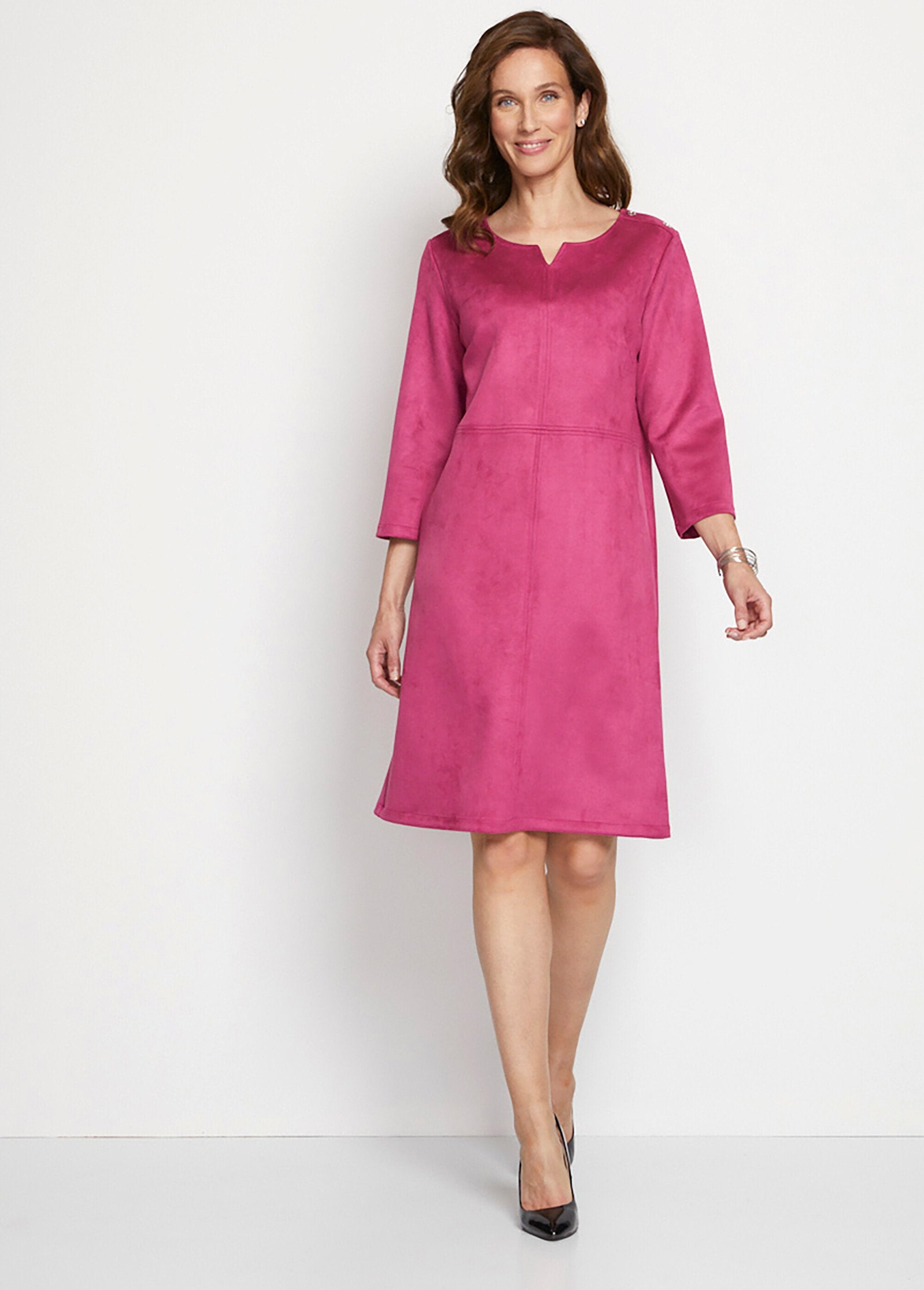 Robe_ample_courte_en_tissu_suédé_uni_Fuchsia_FA1_slim