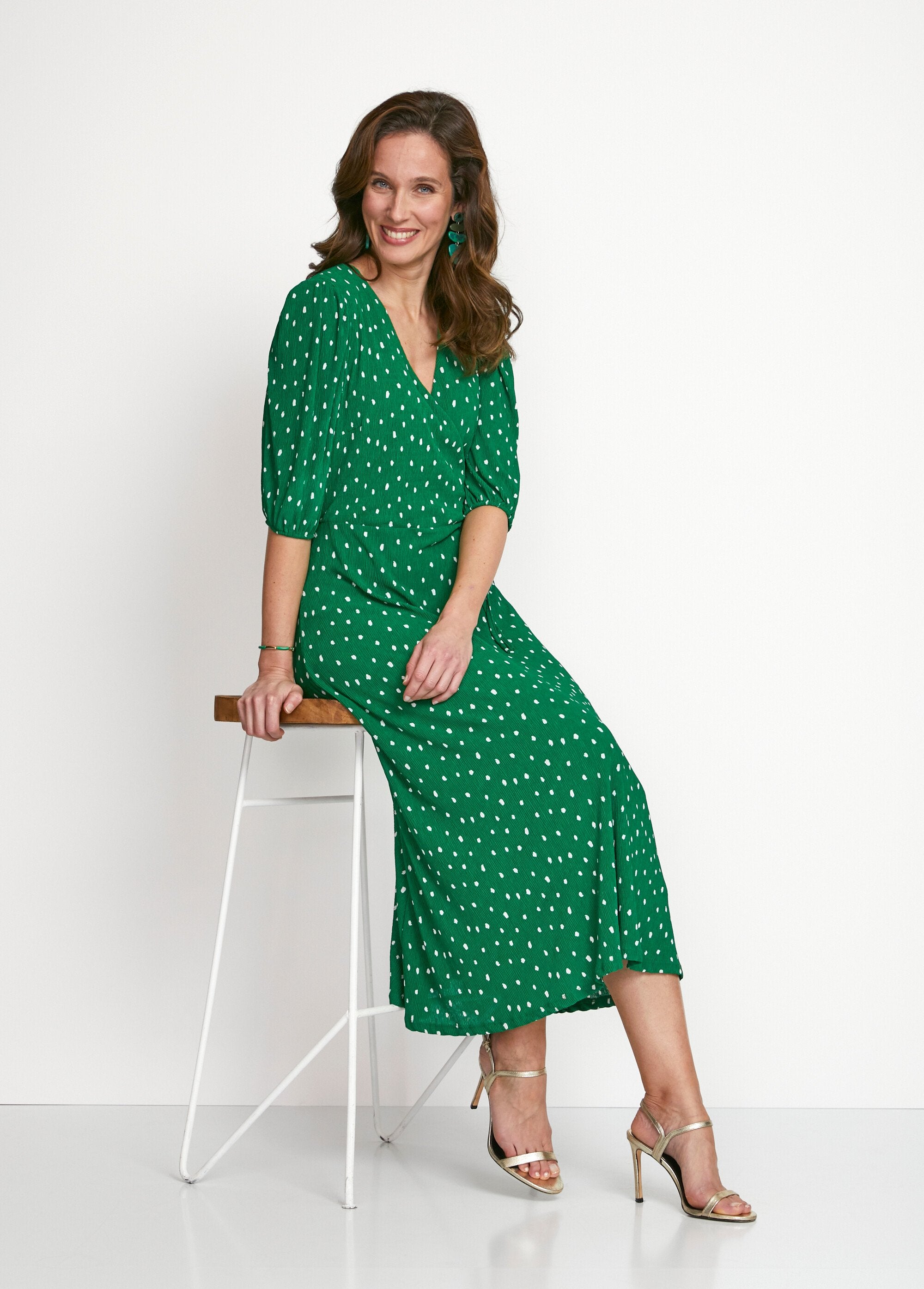 Robe_mi_longue_cache-coeur_pois_Vert_et_blanc_SF1_slim