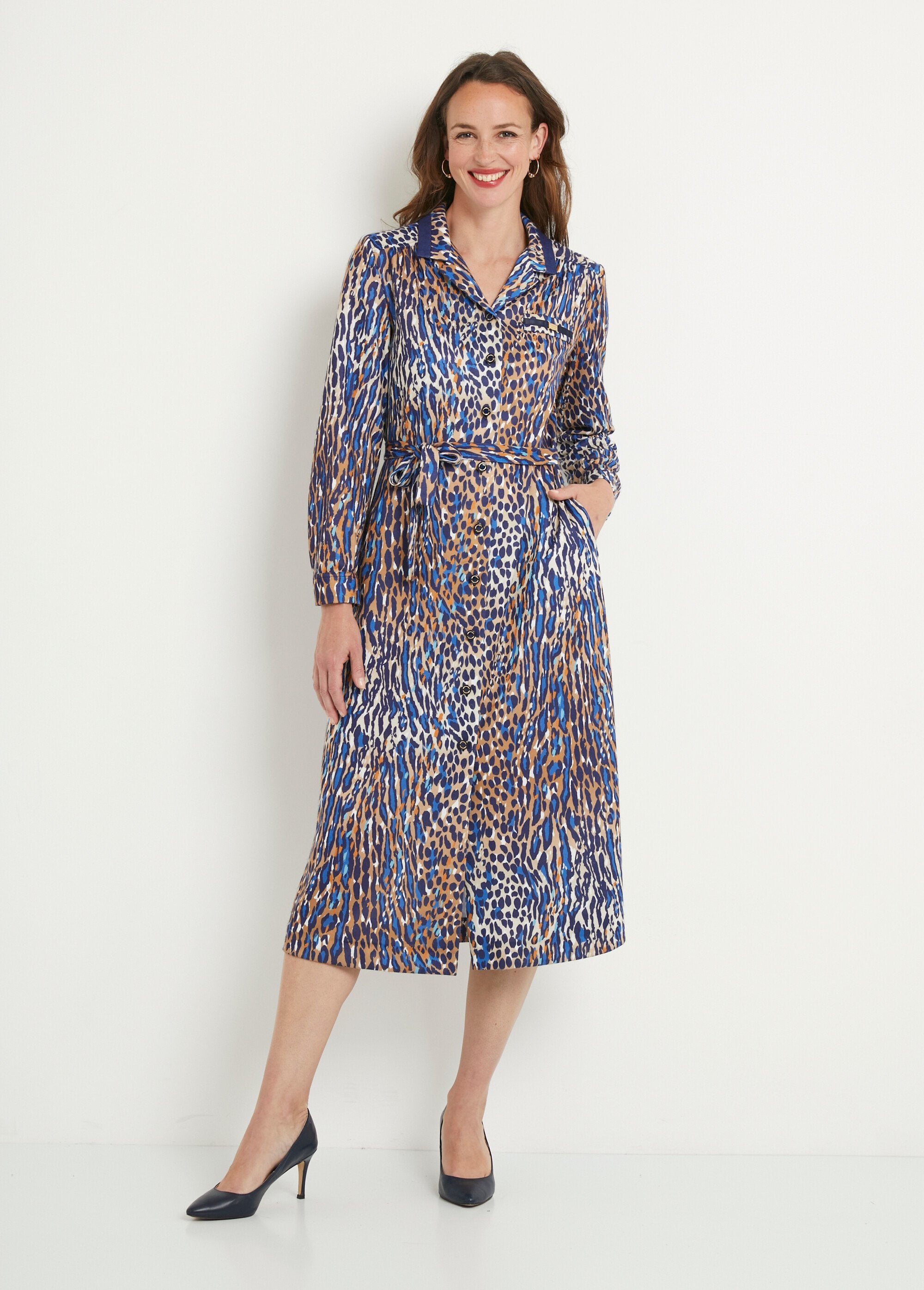 Halflange_blousejurk_met_luipaardprint_Marine_et_camel_FA1_slim