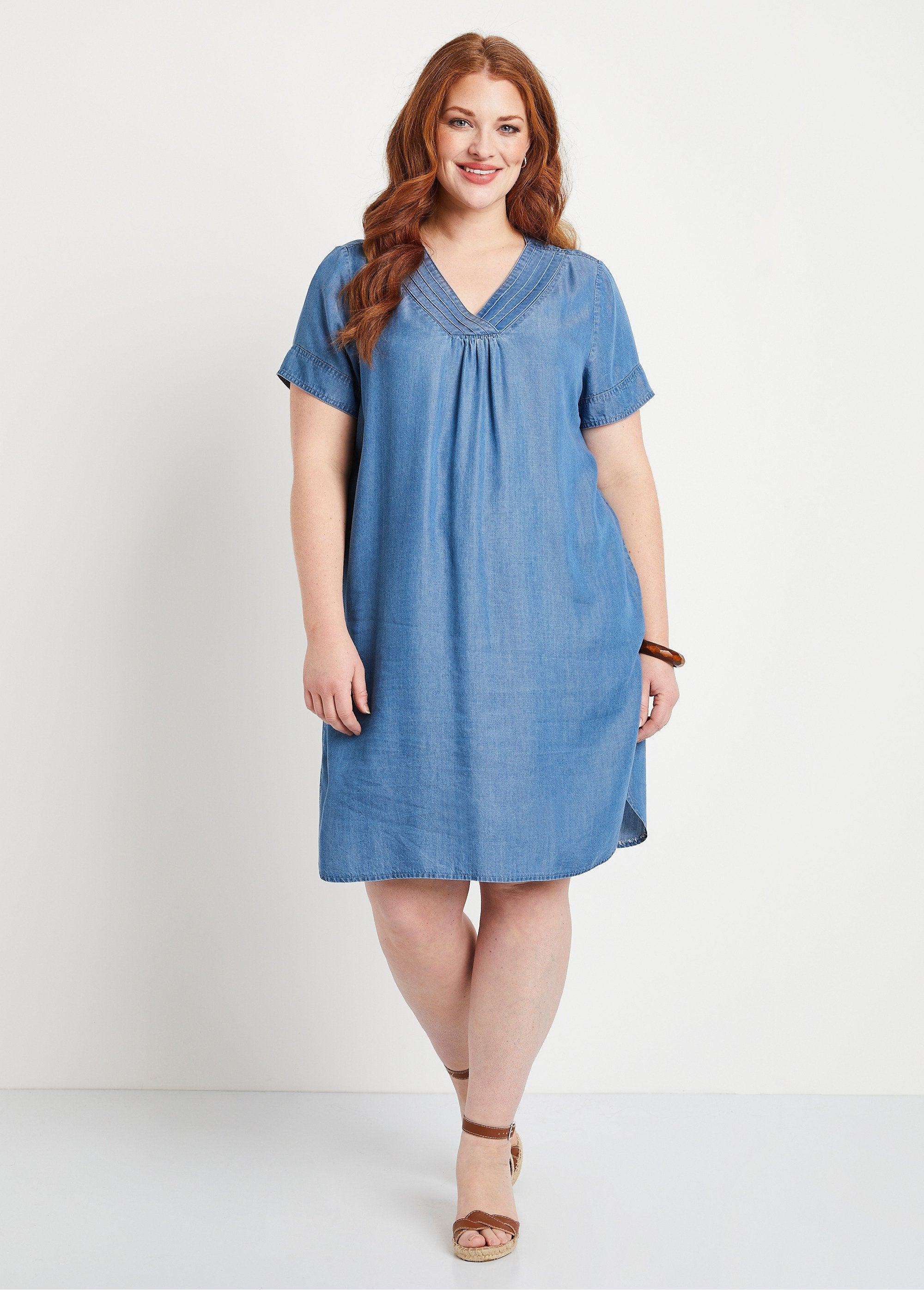 Robe_courte_droite_tissu_lyocell_Bleu_FA2_curvy