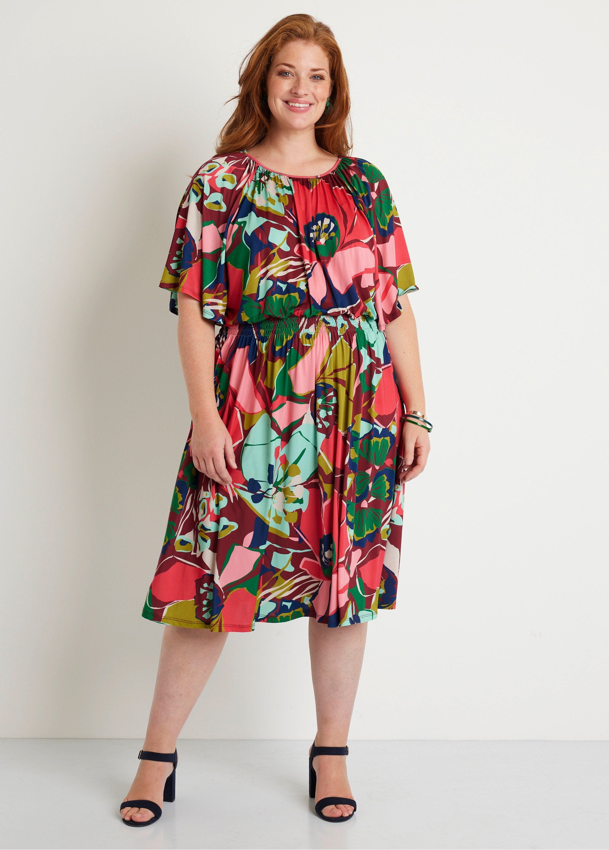 Short_flared_floral_dress_Pink_and_green_FA1_curvy