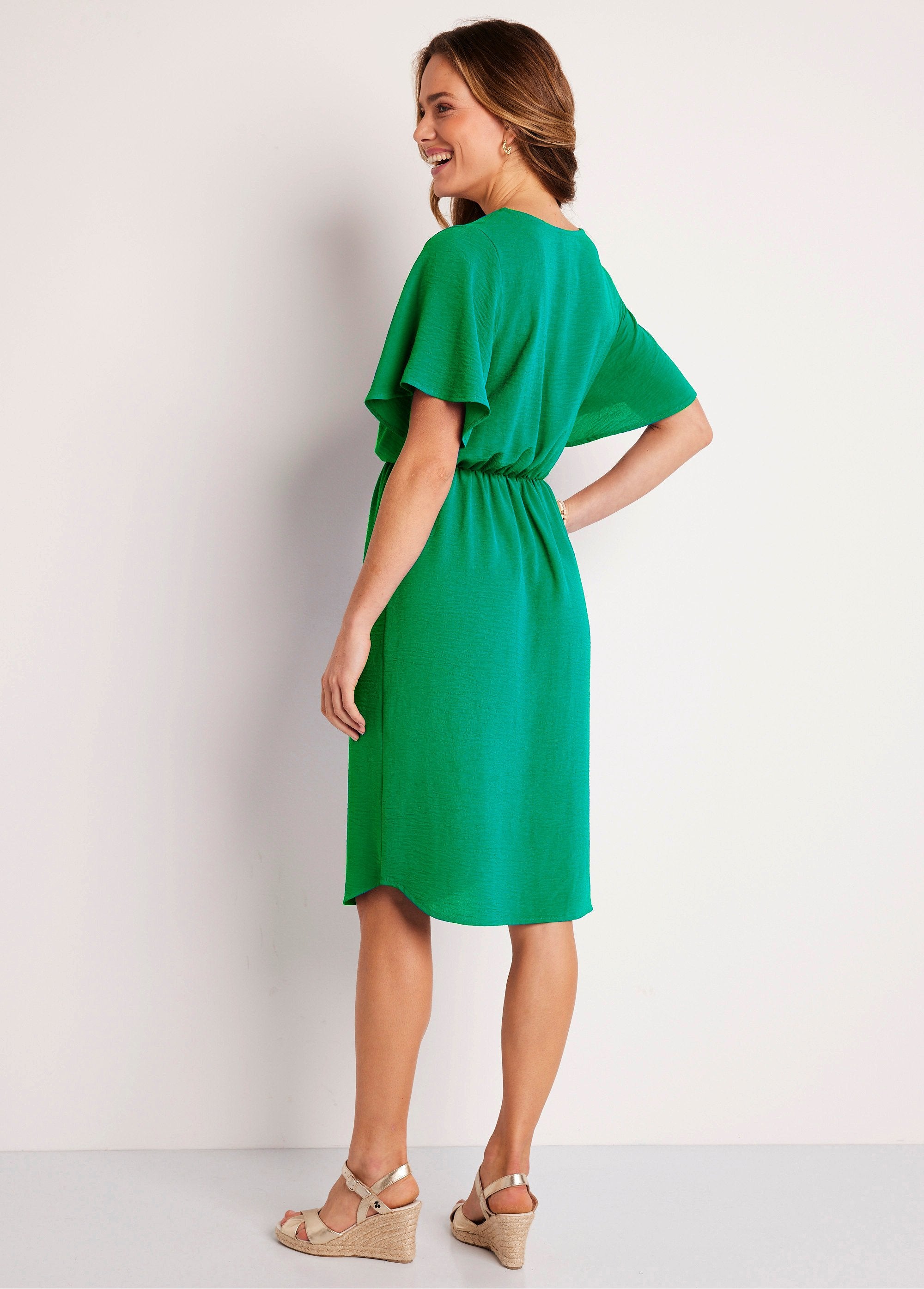 Robe_courte_évasée_unie_Vert_DO1_slim