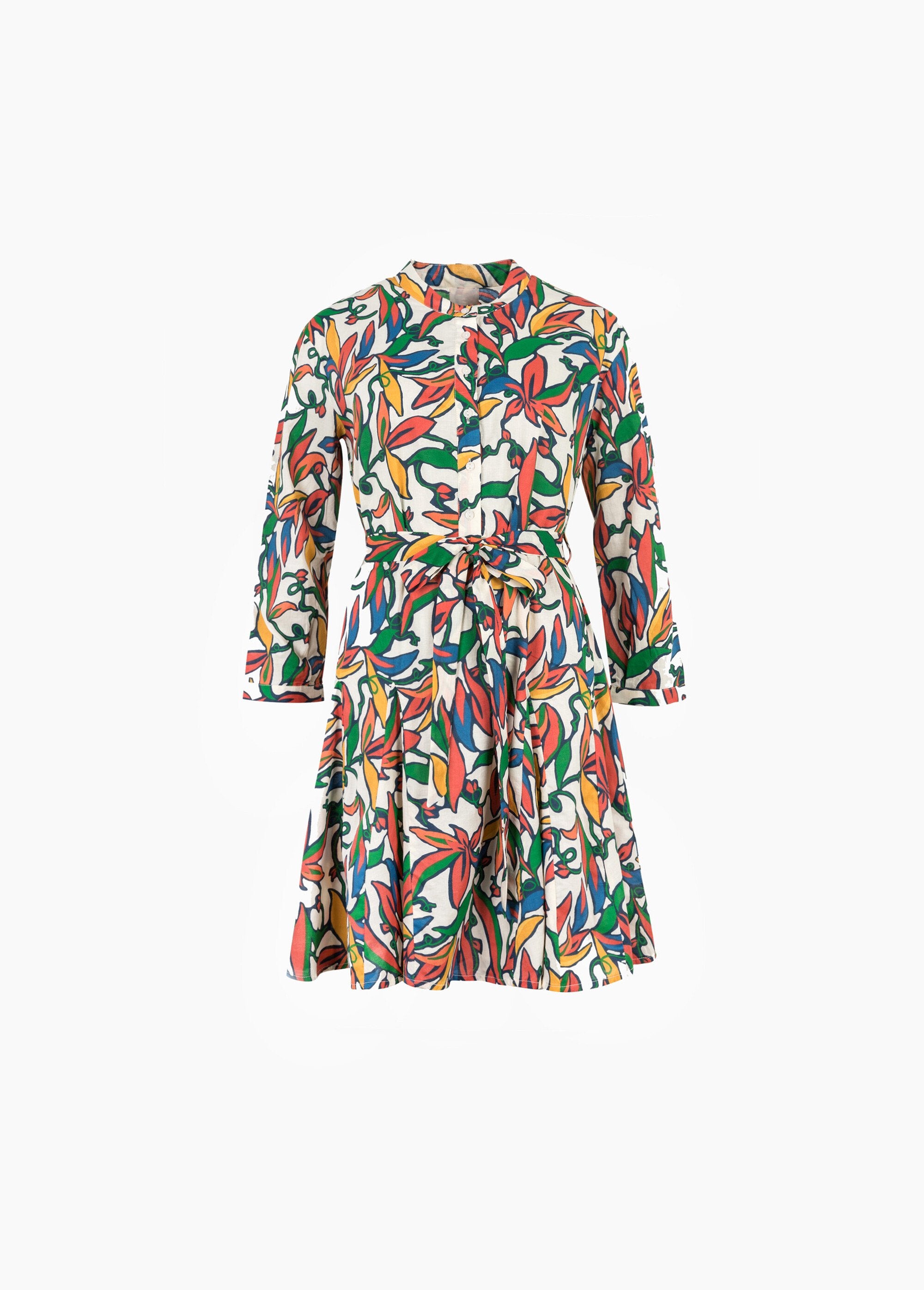 Robe_courte_imprimé_coloré_avec_ceinture_Ecru_imprime_AP1_slim