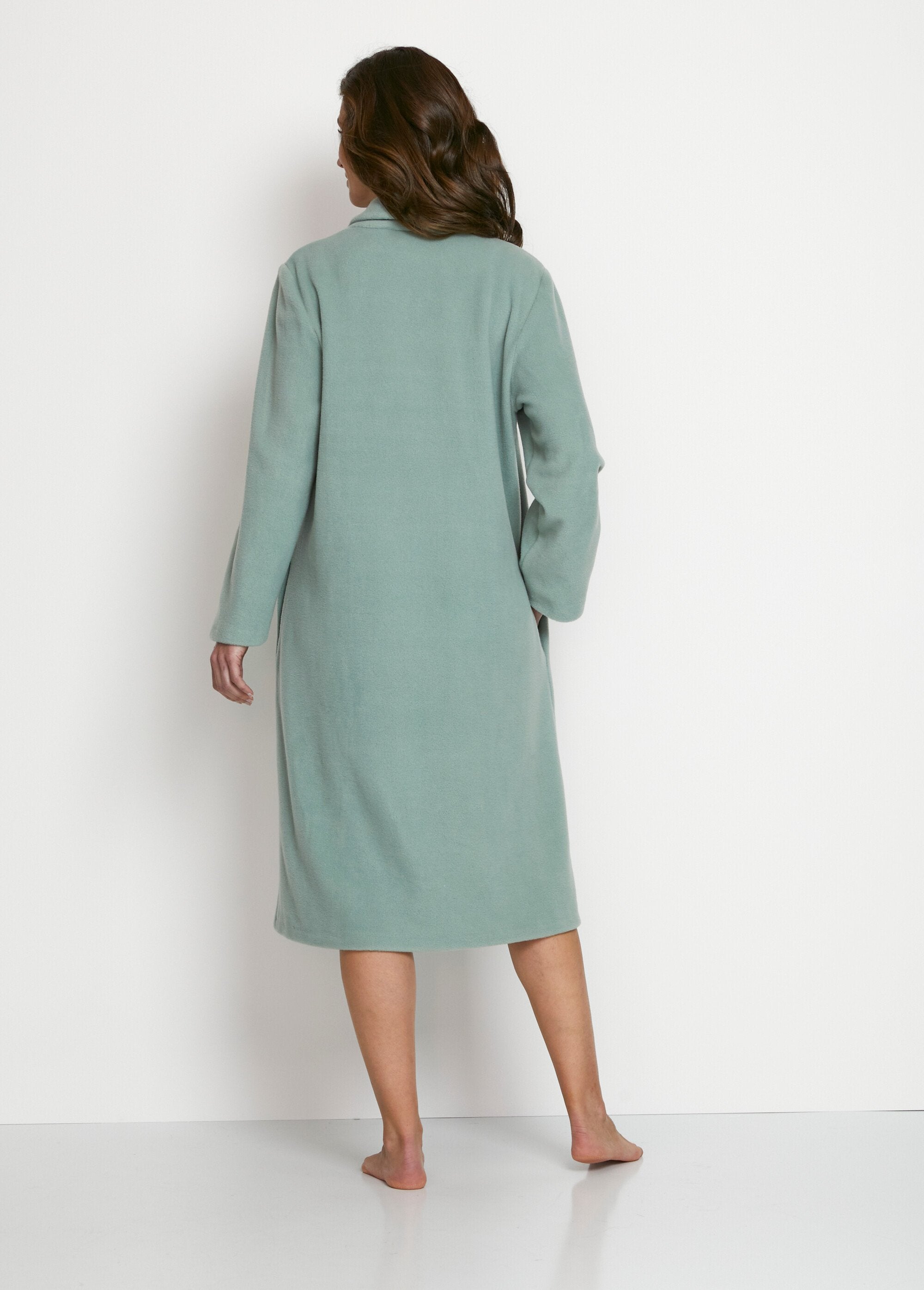 Peignoir_robe_de_chambre_polaire_uni_Vert_DO1_slim