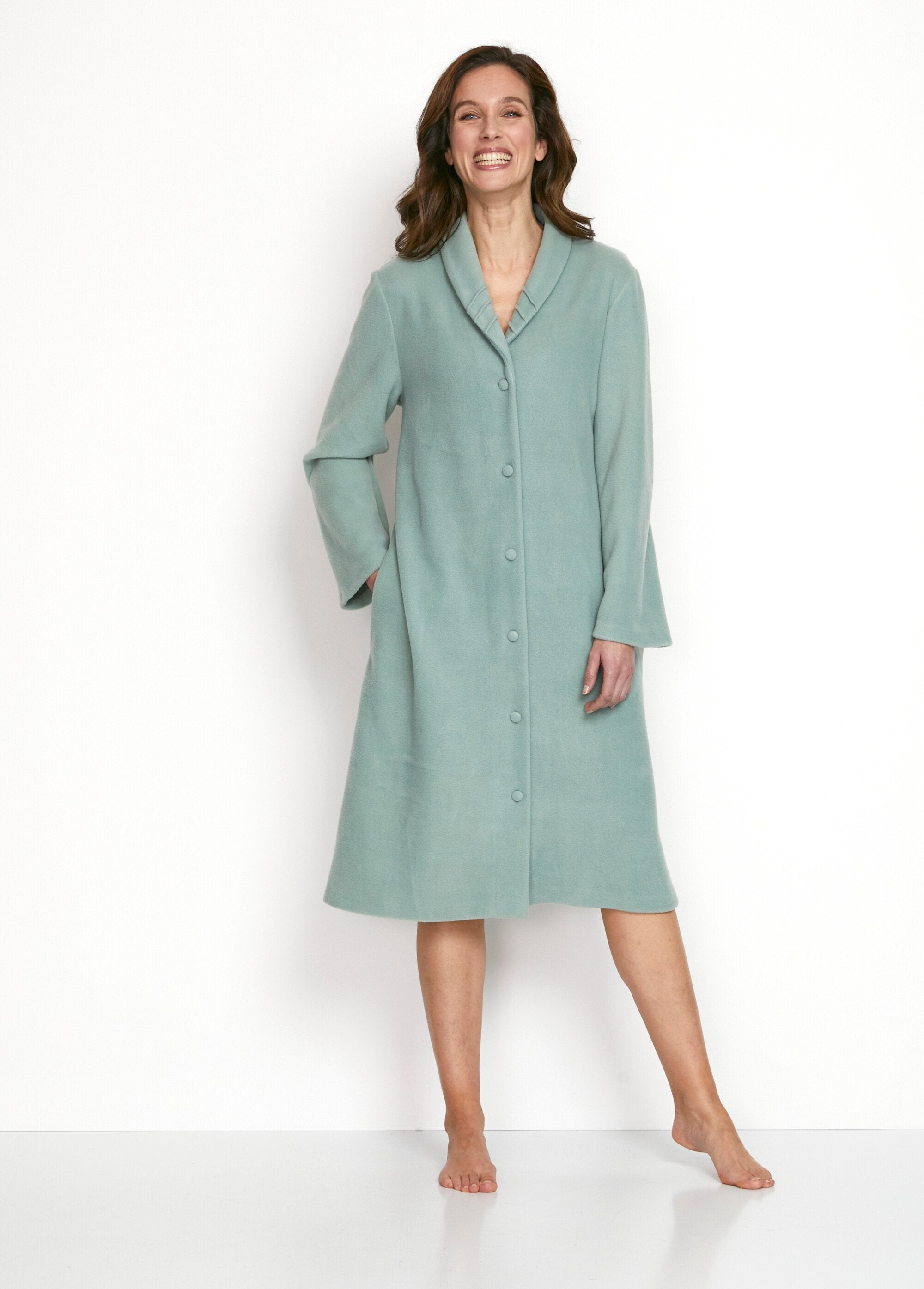 Peignoir_robe_de_chambre_polaire_uni_Vert_FA1_slim