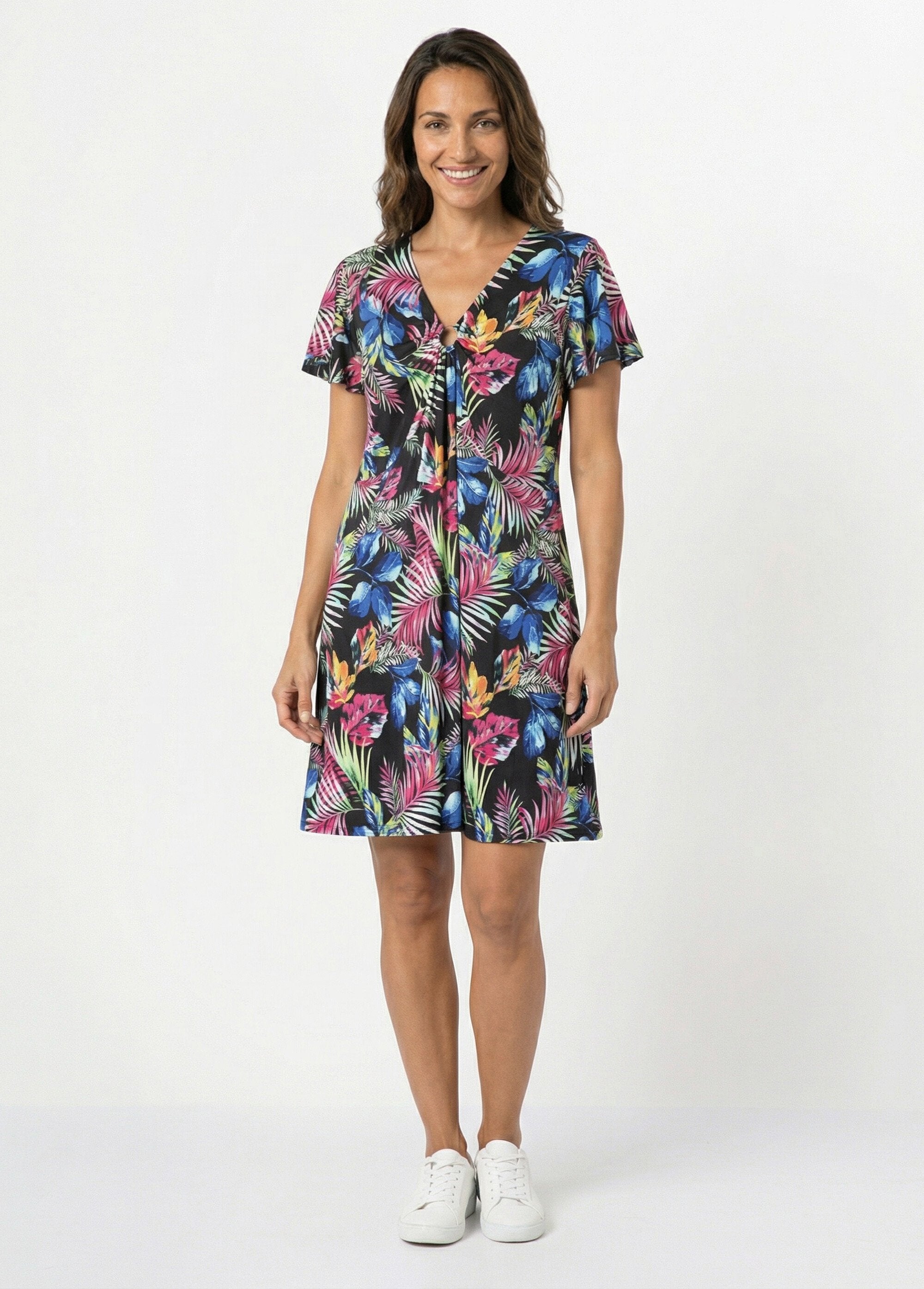 Short_leaf_print_flared_dress_Blue_Imp_FA1_slim
