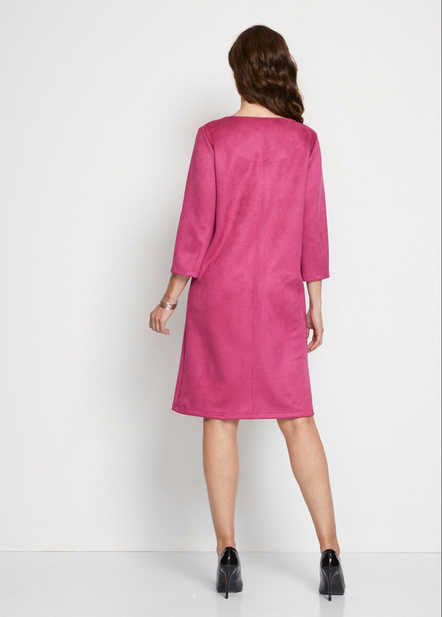 Robe_ample_courte_en_tissu_suédé_uni_Fuchsia_DO1_slim