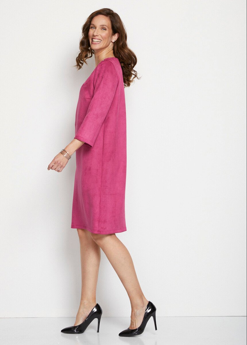 Robe_ample_courte_en_tissu_suédé_uni_Fuchsia_DR1_slim