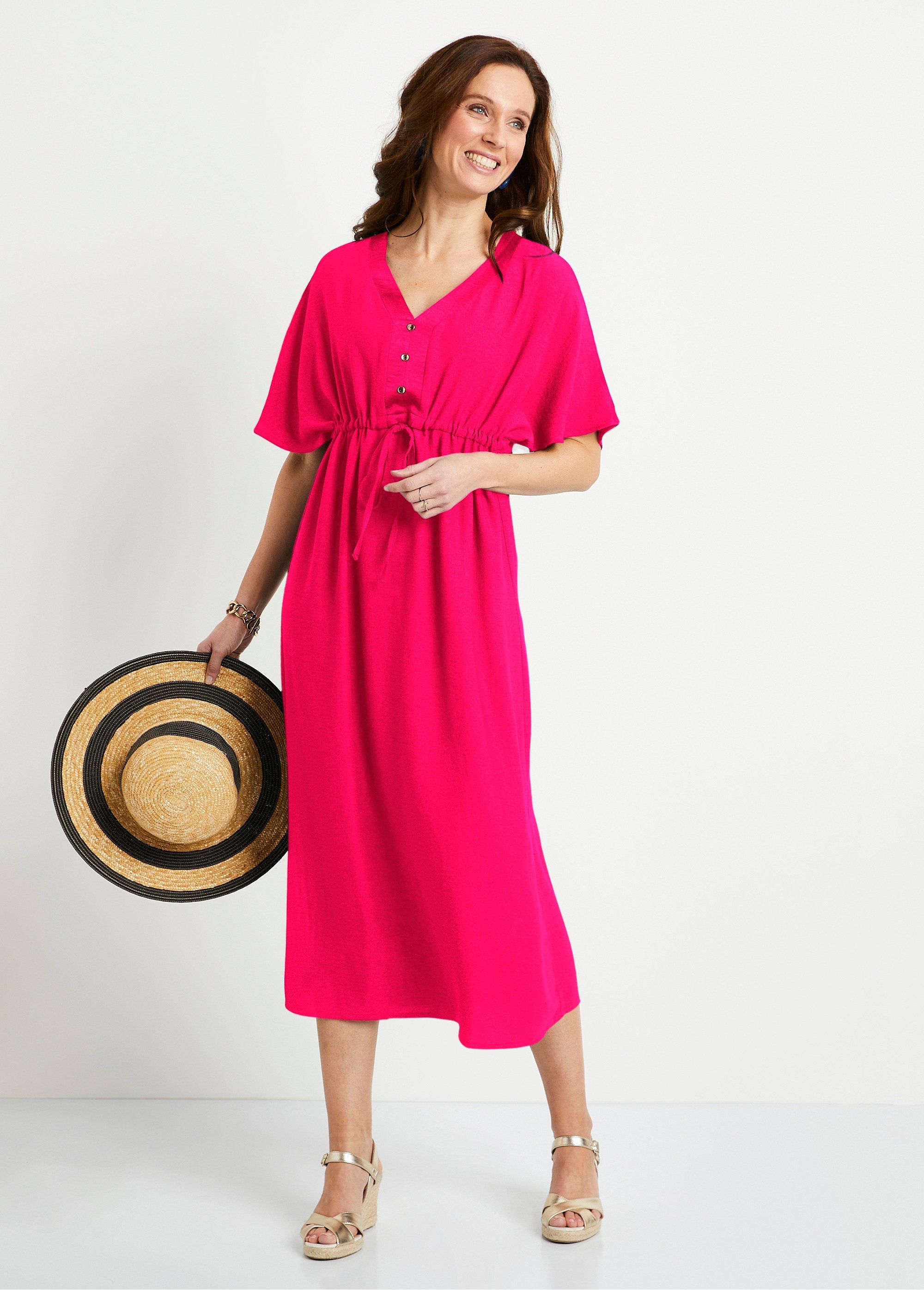 Robe_longue_ample_unie_Fuchsia_SF1_slim