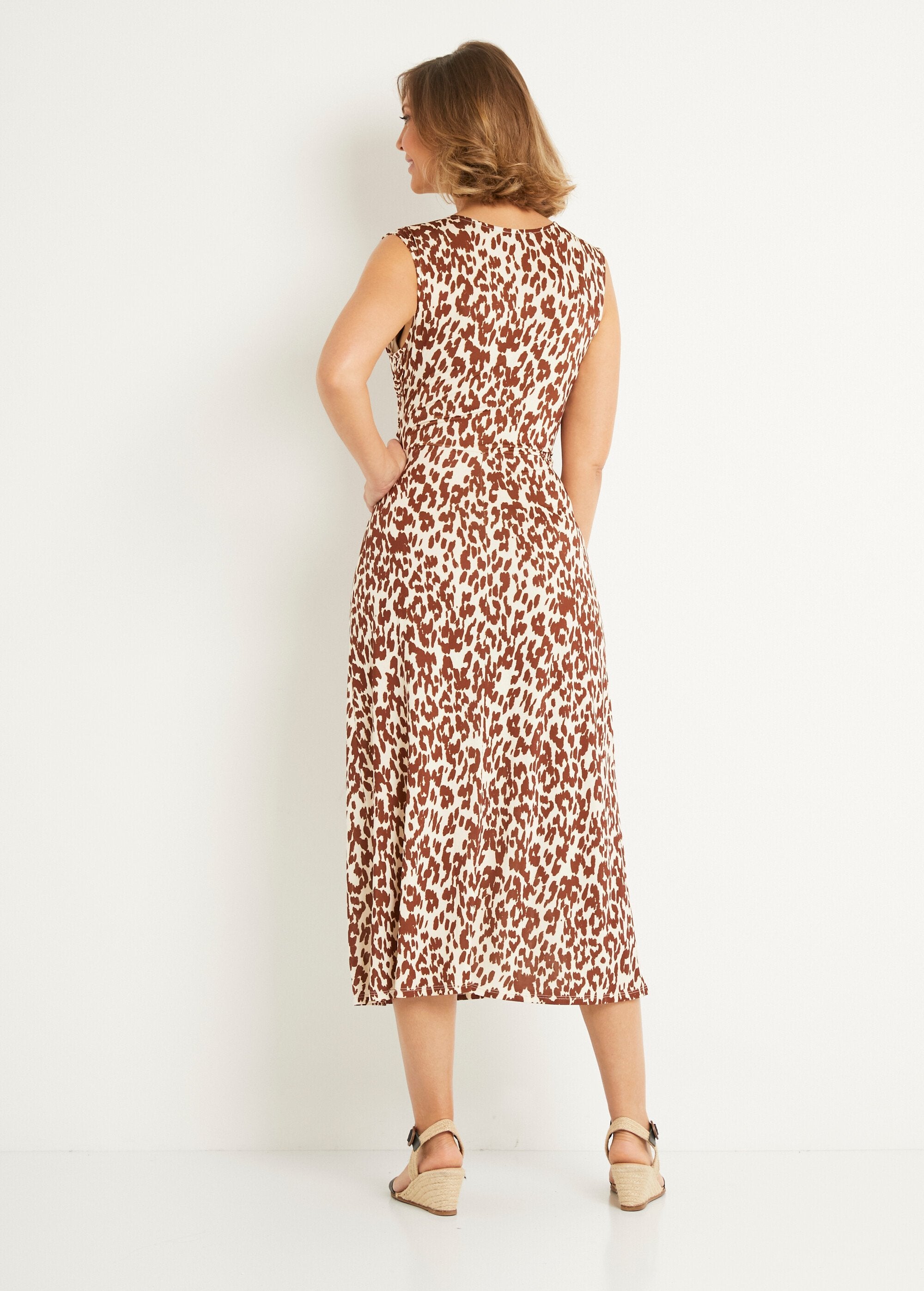 Robe_longue_drapée_motif_animalier_Beige_leopard_DO1_slim