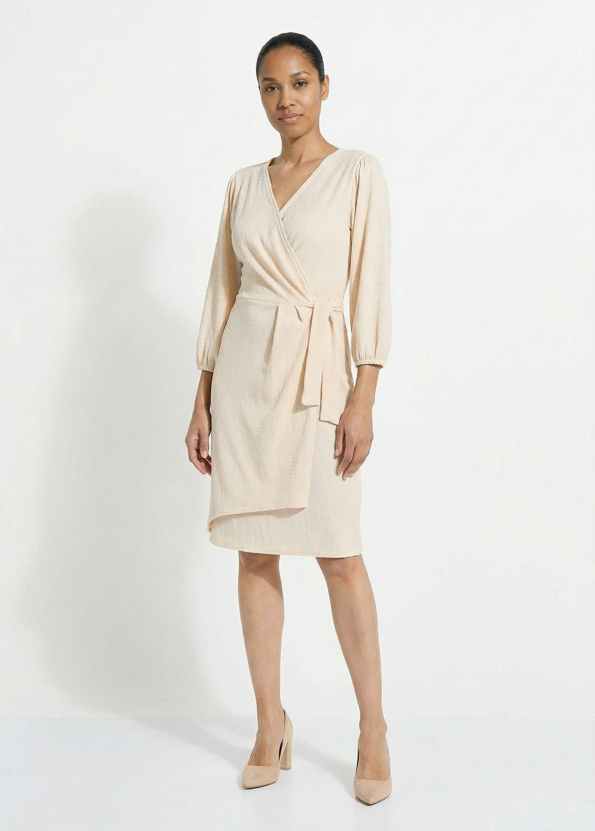 Robe_portefeuille_en_maille_gaufrée_Beige_FA1_slim