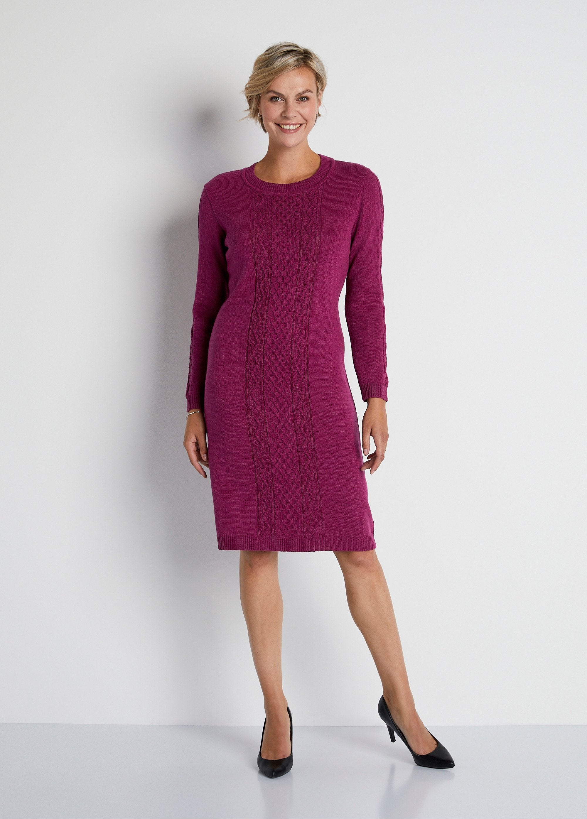 Robe_pull_courte_maille_fantaisie_Cassis_FA1_slim