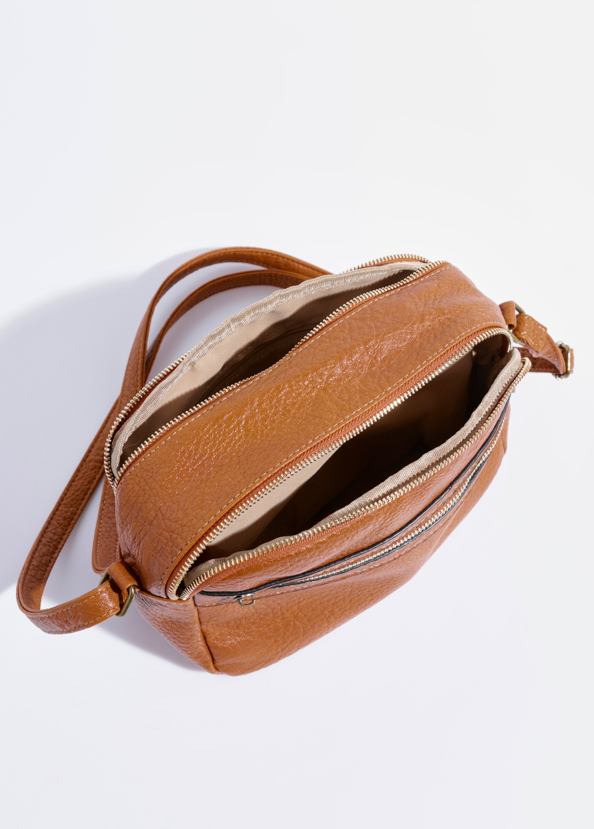 Compacte_metalen_handtas_met_dubbele_rits_Camel_OV1_slim