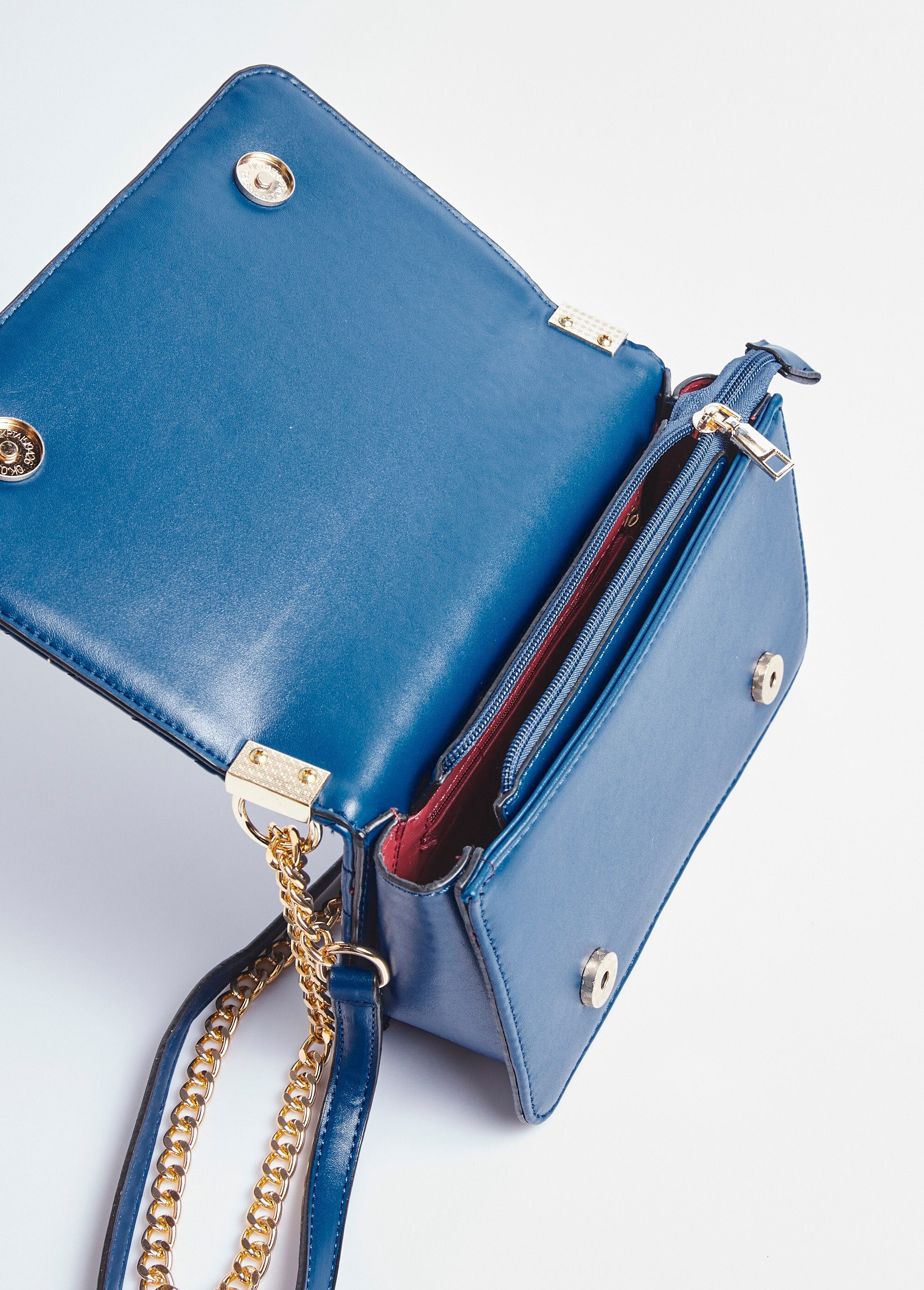 Sac_pochette_matelassé_surpiqûres_chevrons_Bleu_DE1_slim