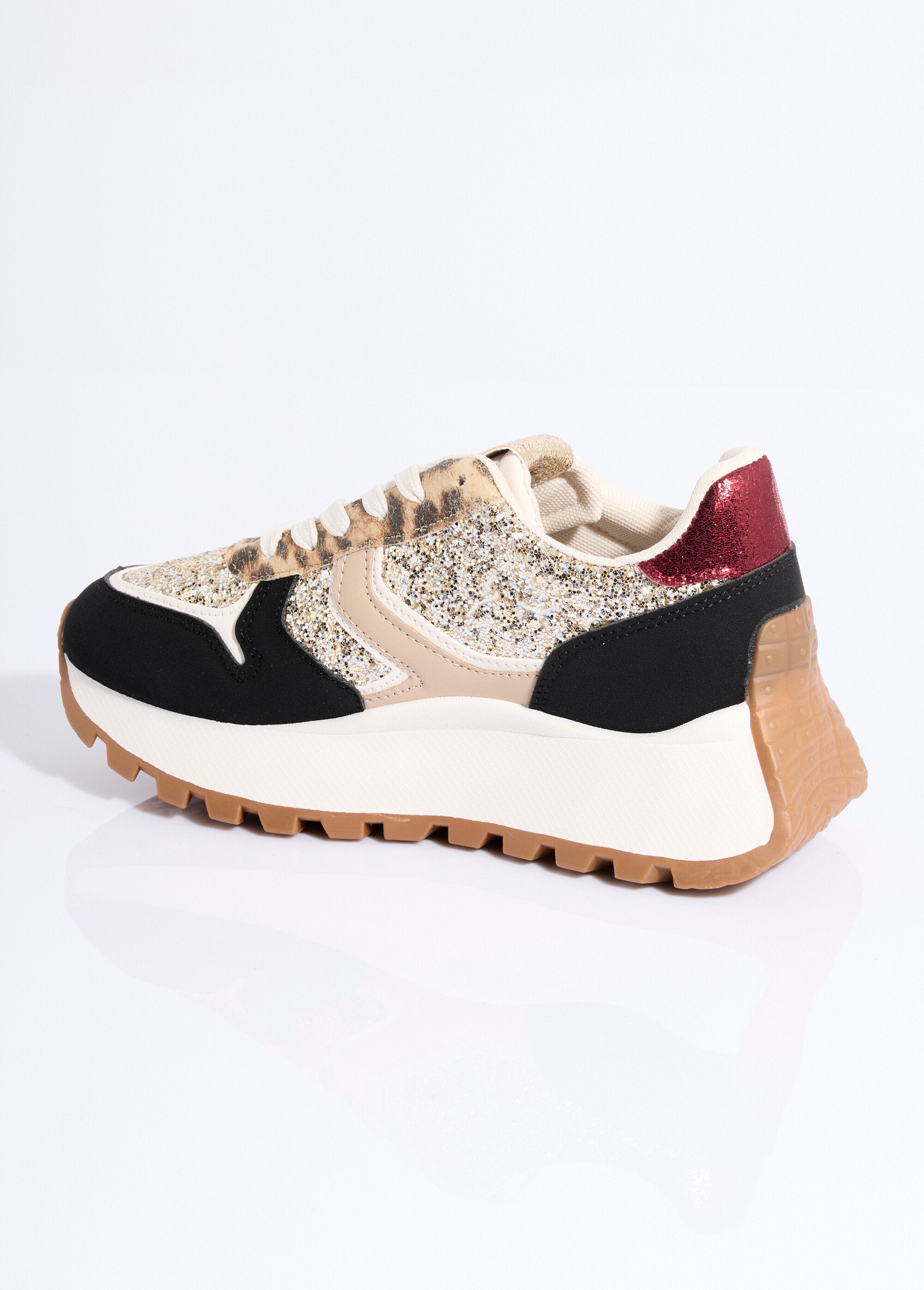 Sneakers_paillettées_semelle_épaisse_Noir_et_dore_DO1_slim