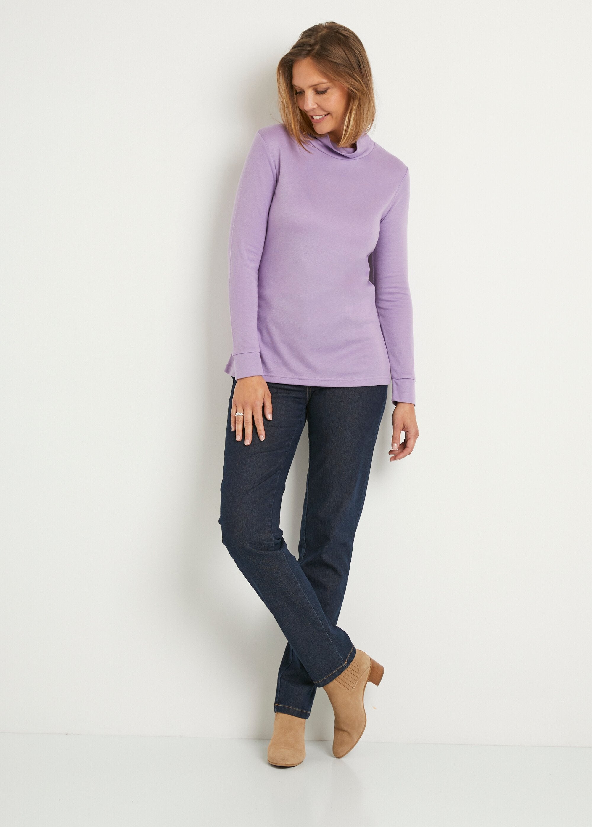 Sous-pull_chaud_col_roulé_maille_interlock_unie_Mauve_SF1_slim