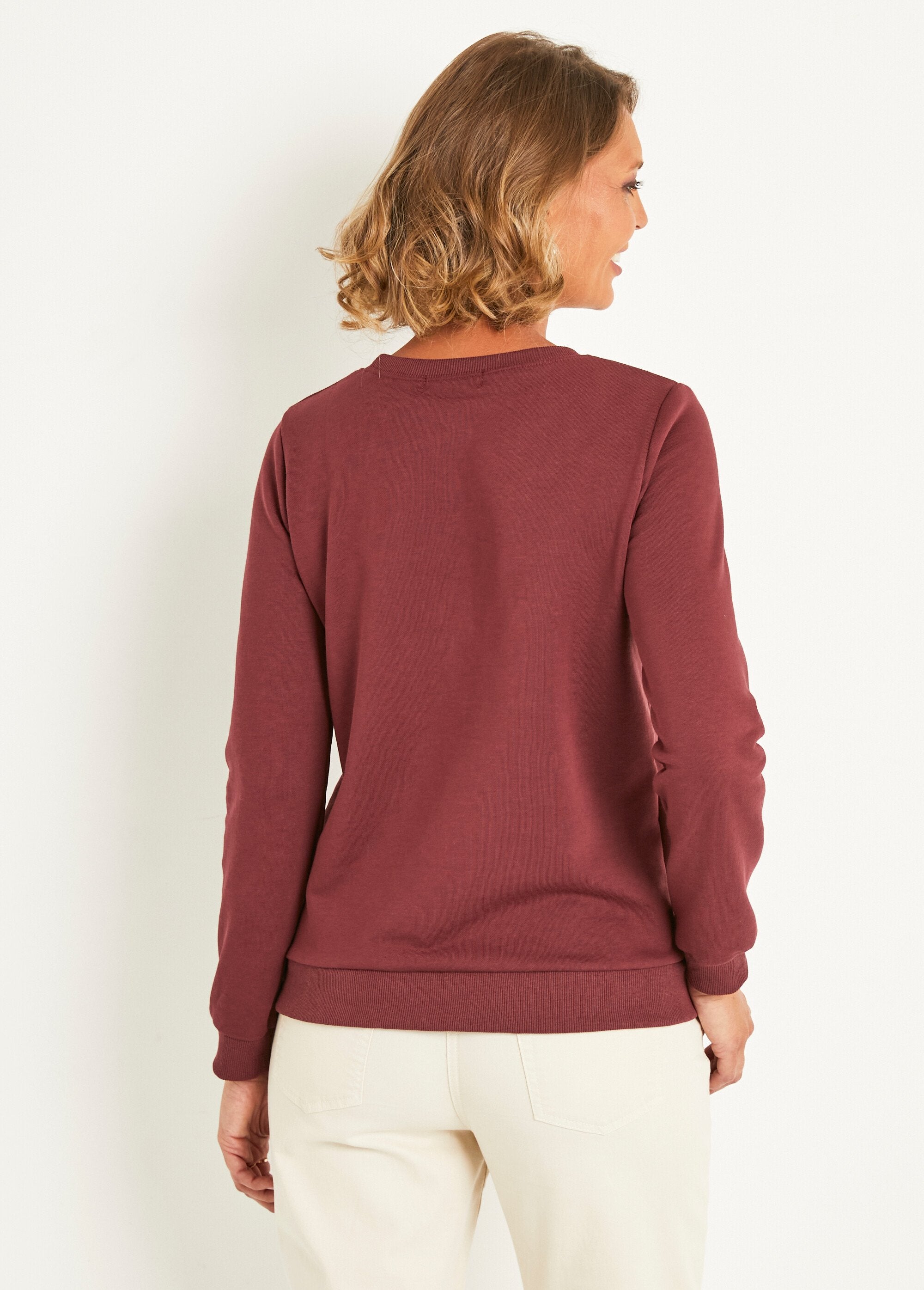 Sweat_brodé_à_message_manches_longues_Bordeaux_DO1_slim