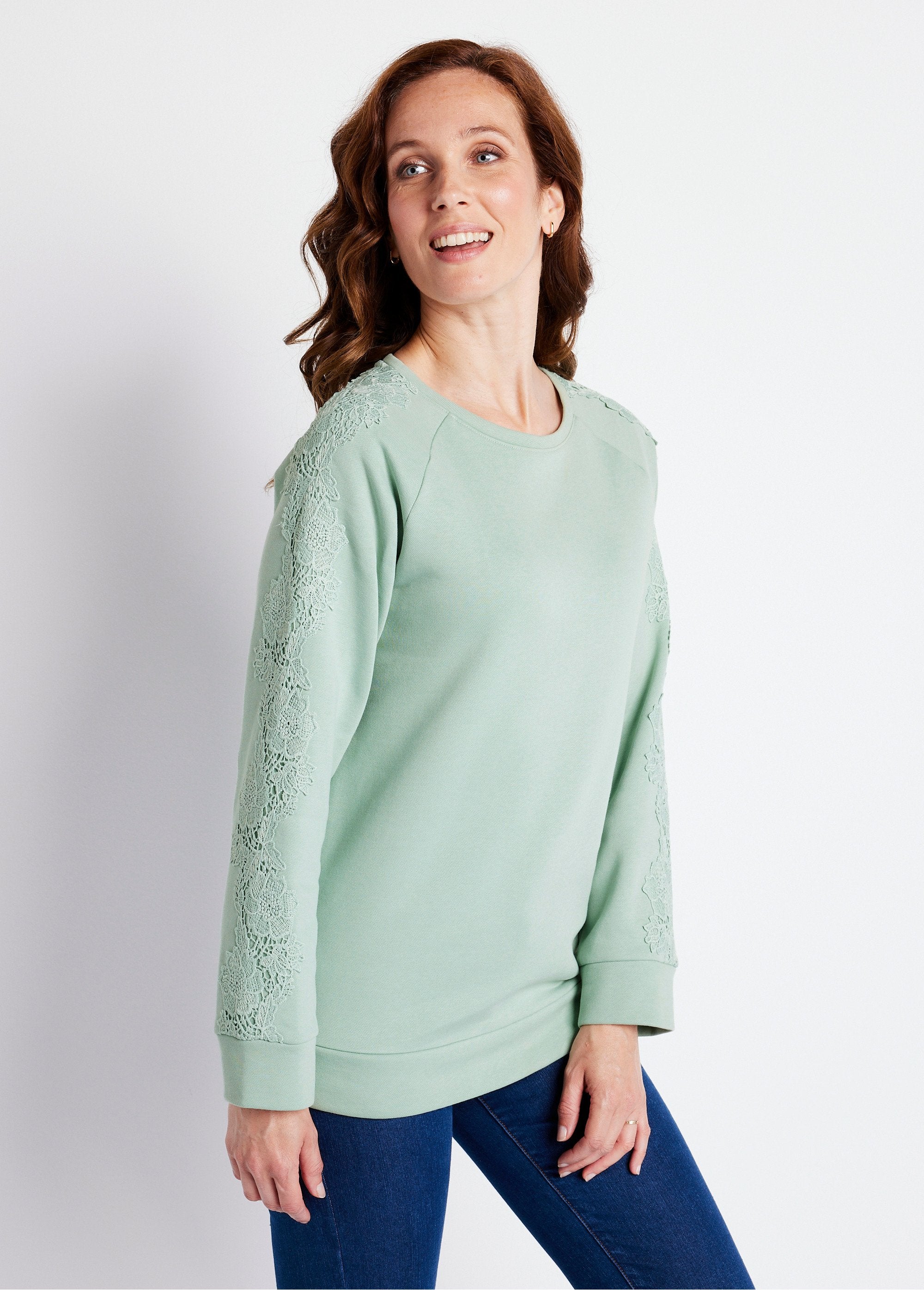 Sweat_jersey_col_rond_dentelle_Vert_d_eau_FA1_slim