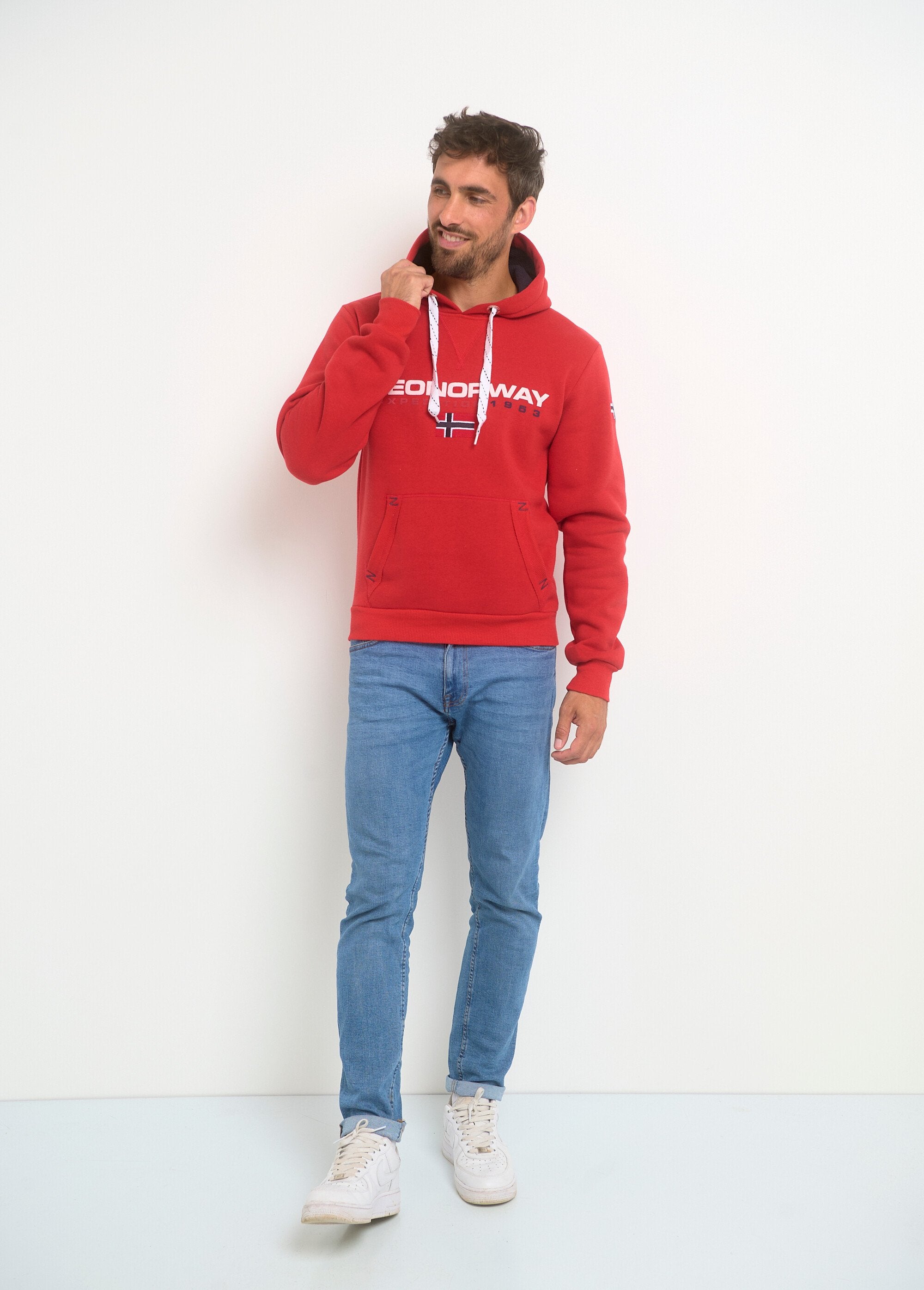 Heren_sweatshirt_met_kangoeroezak_Rouge_SF1_slim