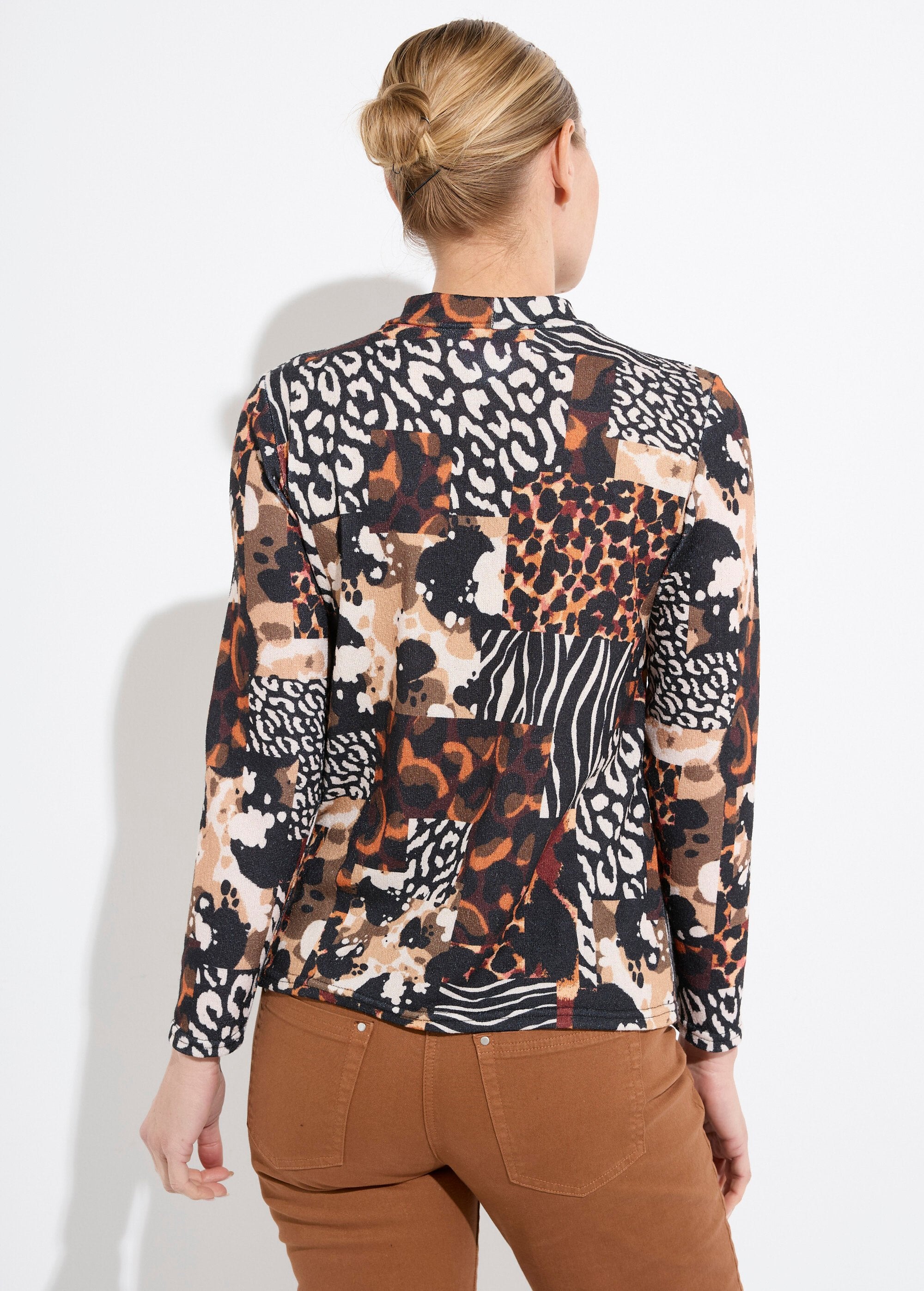 T-shirt_met_opstaande_kraag_met_dierenprint_Noir_et_orange_DO1_slim