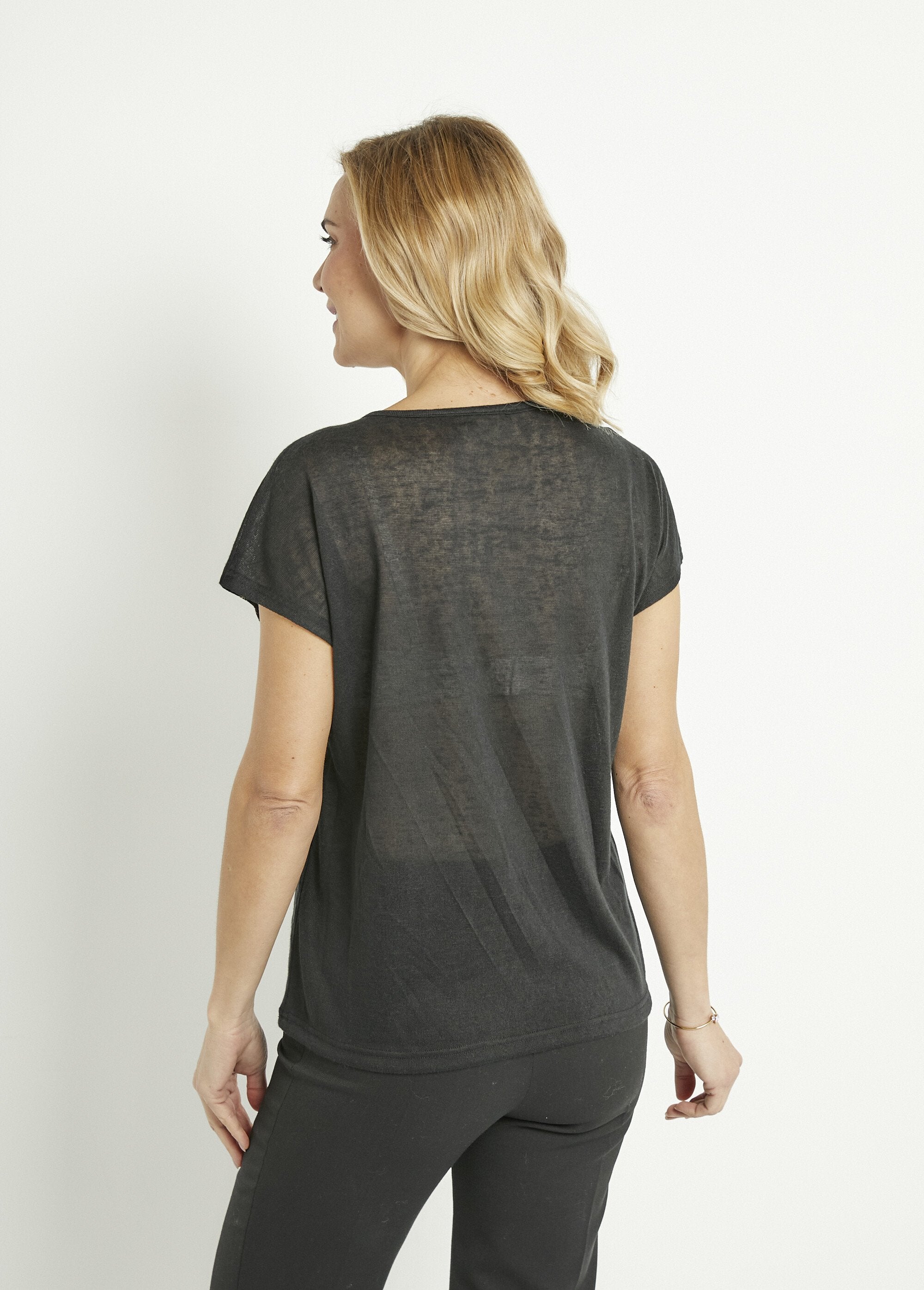 T-shirt_met_ronde_hals_in_gevlamd_breisel_met_goudkleurig_motief_Noir_DO1_slim