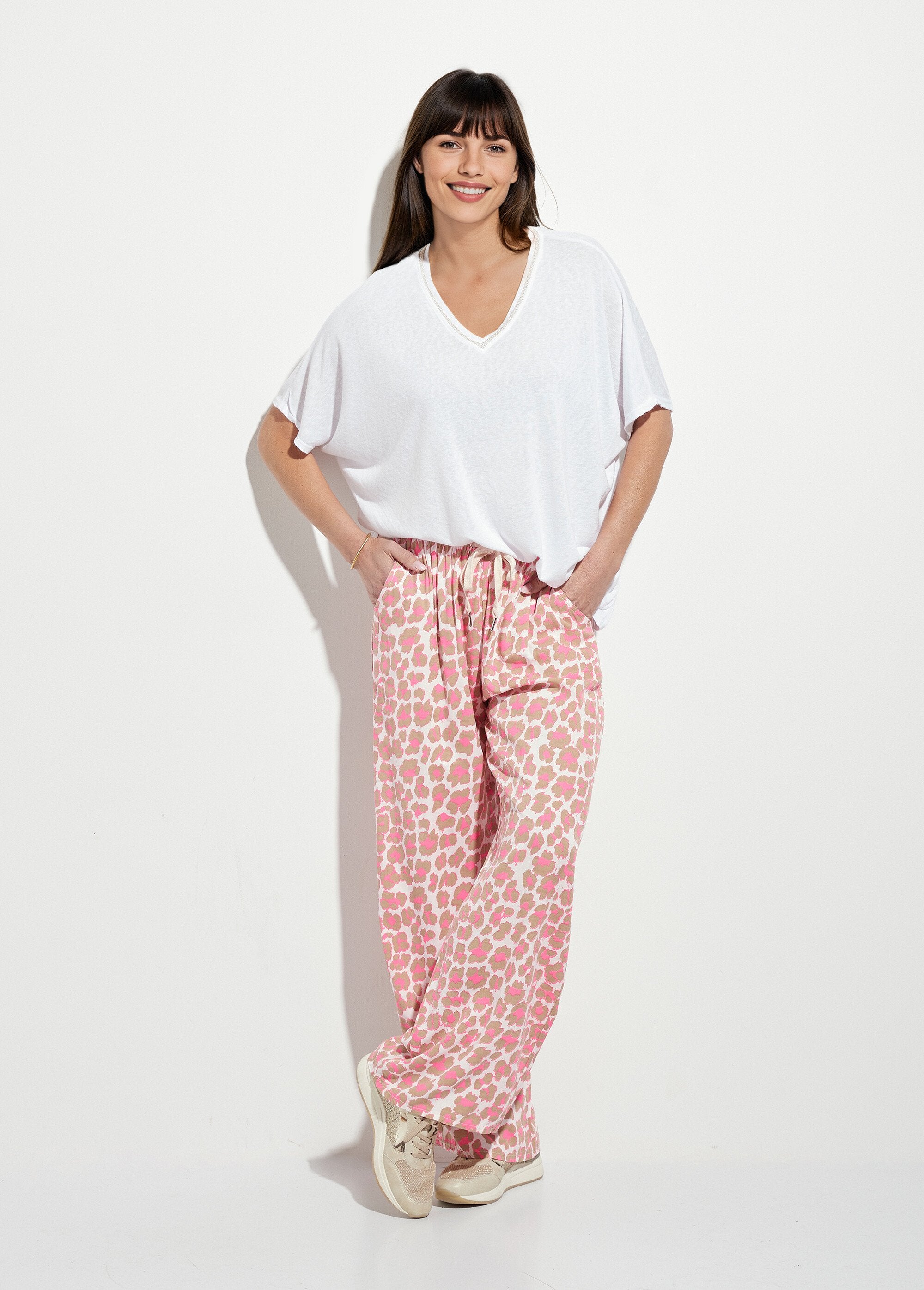 T-shirt_col_V_métallisé_et_manches_kimono_Blanc_SF1_slim