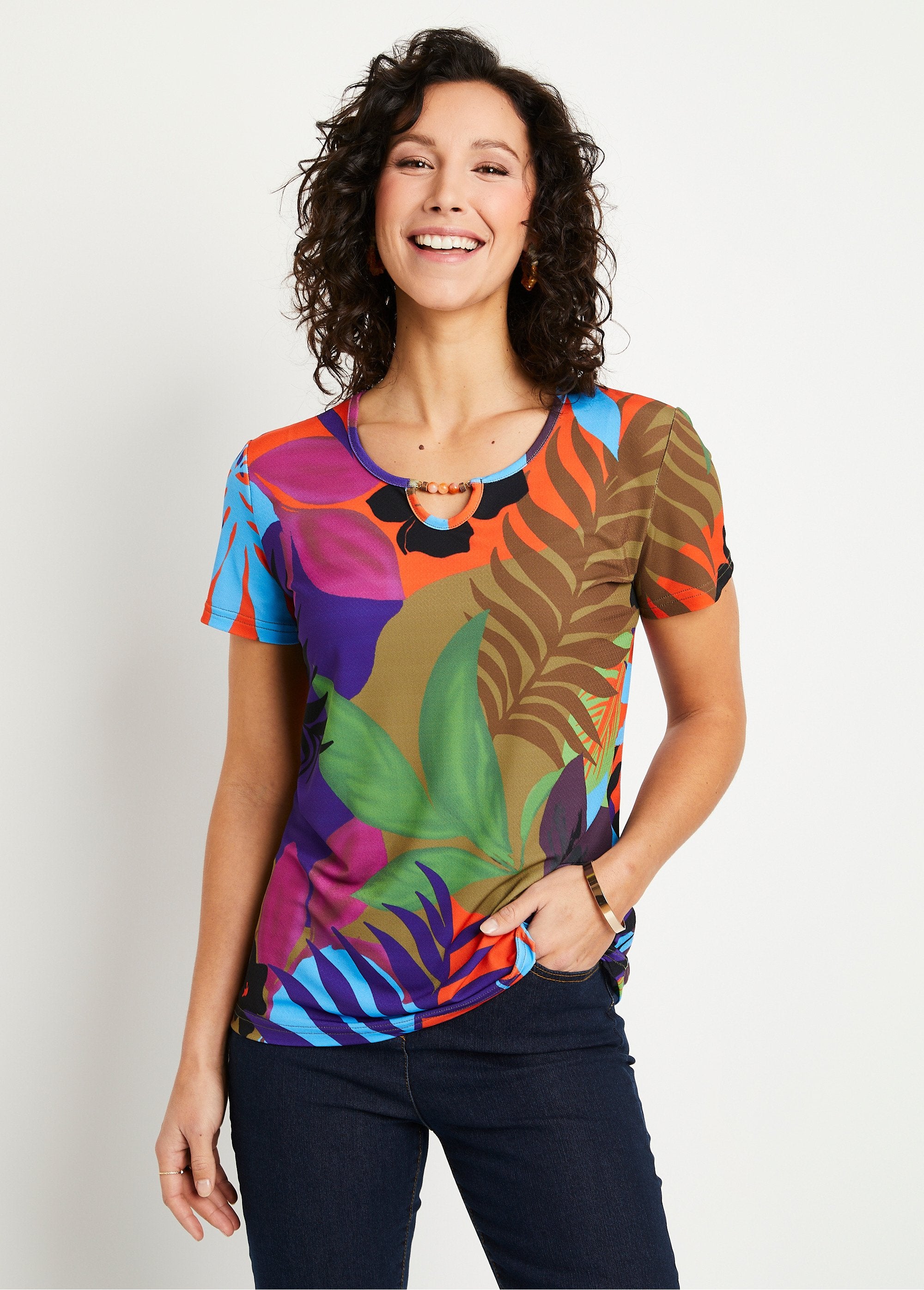 T-shirt_court_col_rond_bijou_Multicolore_FA1_slim