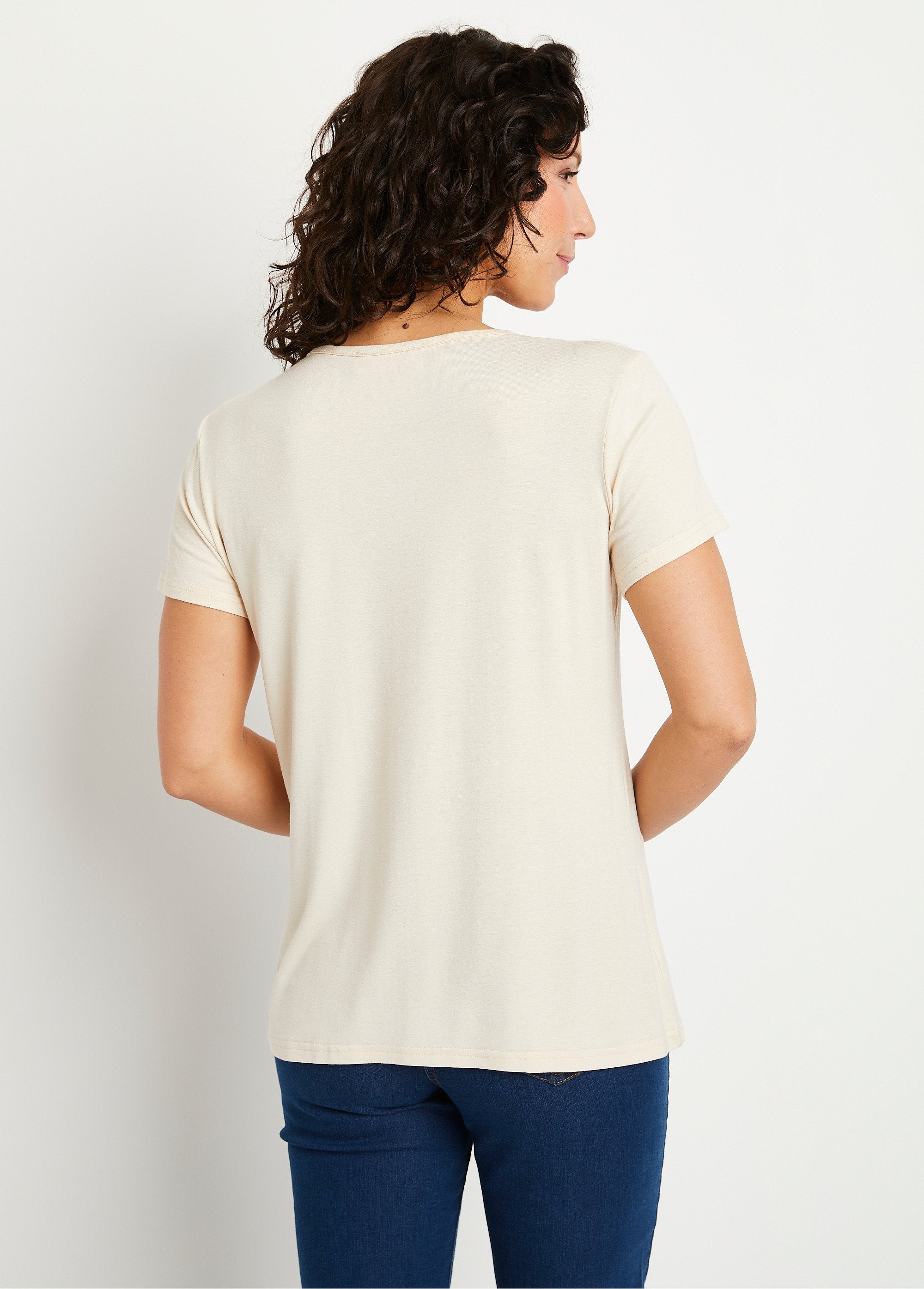 T-shirt_court_col_rond_bijou_Uni_beige_DO1_slim