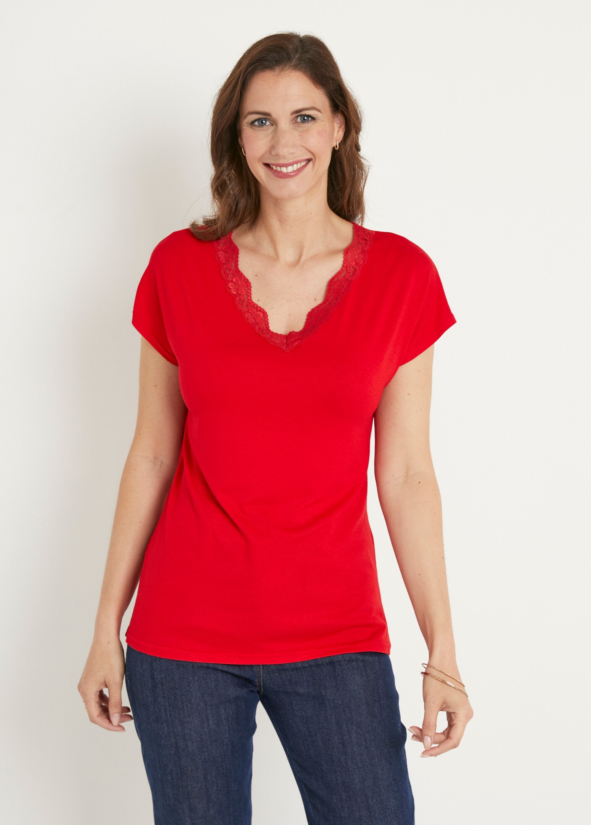 T-shirt_curta_de_renda_elástica_Rouge_FA1_slim