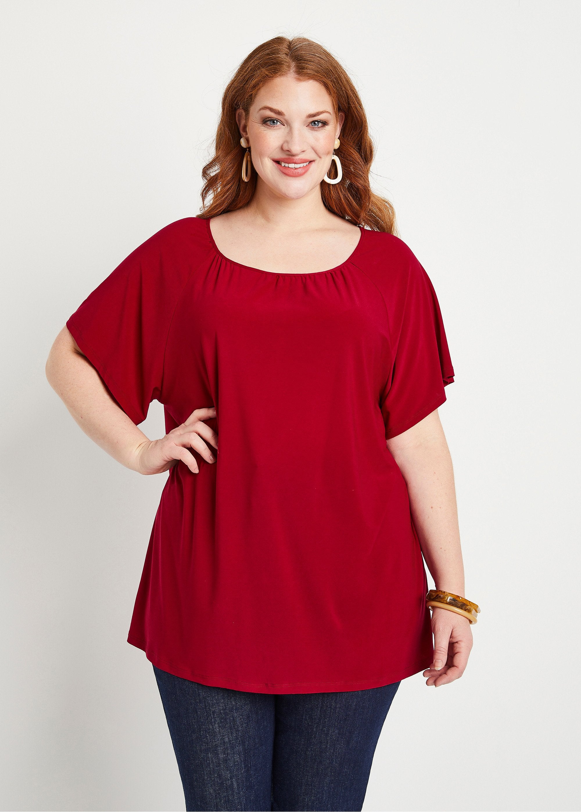 T-shirt_long_ample_uni_ou_fleuri_Uni_cassis_FA1_curvy