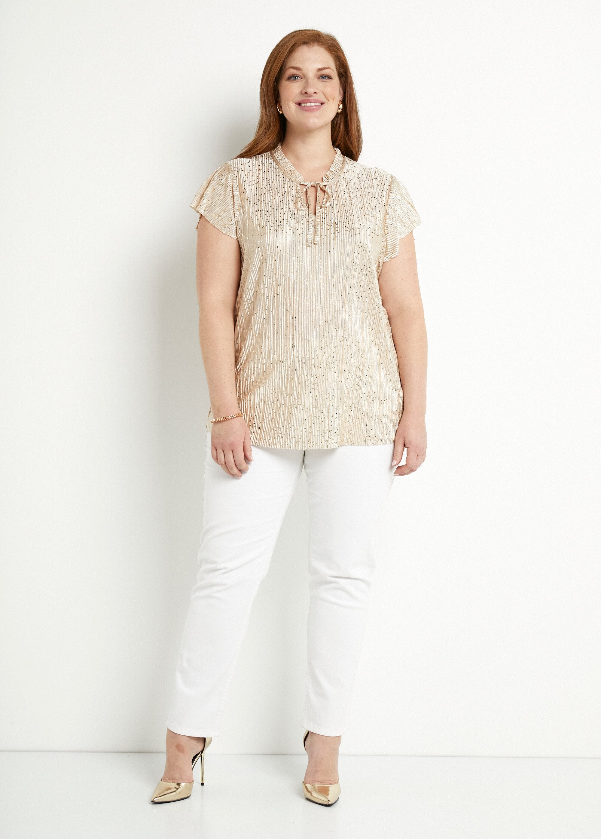 T-shirt_long_imprimé_doré_manches_courtes_Beige_SF1_curvy