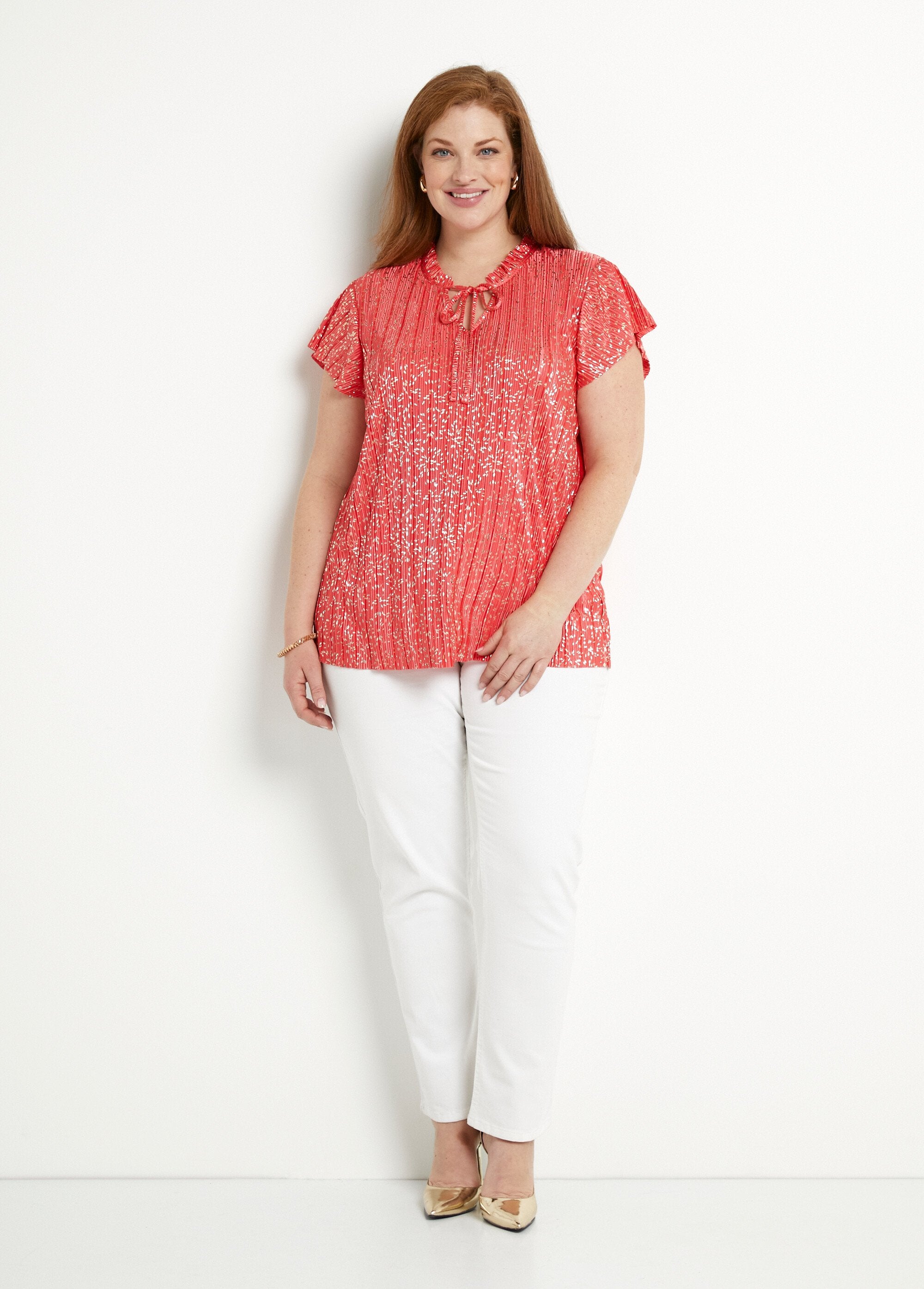 T-shirt_long_imprimé_doré_manches_courtes_Corail_SF1_curvy