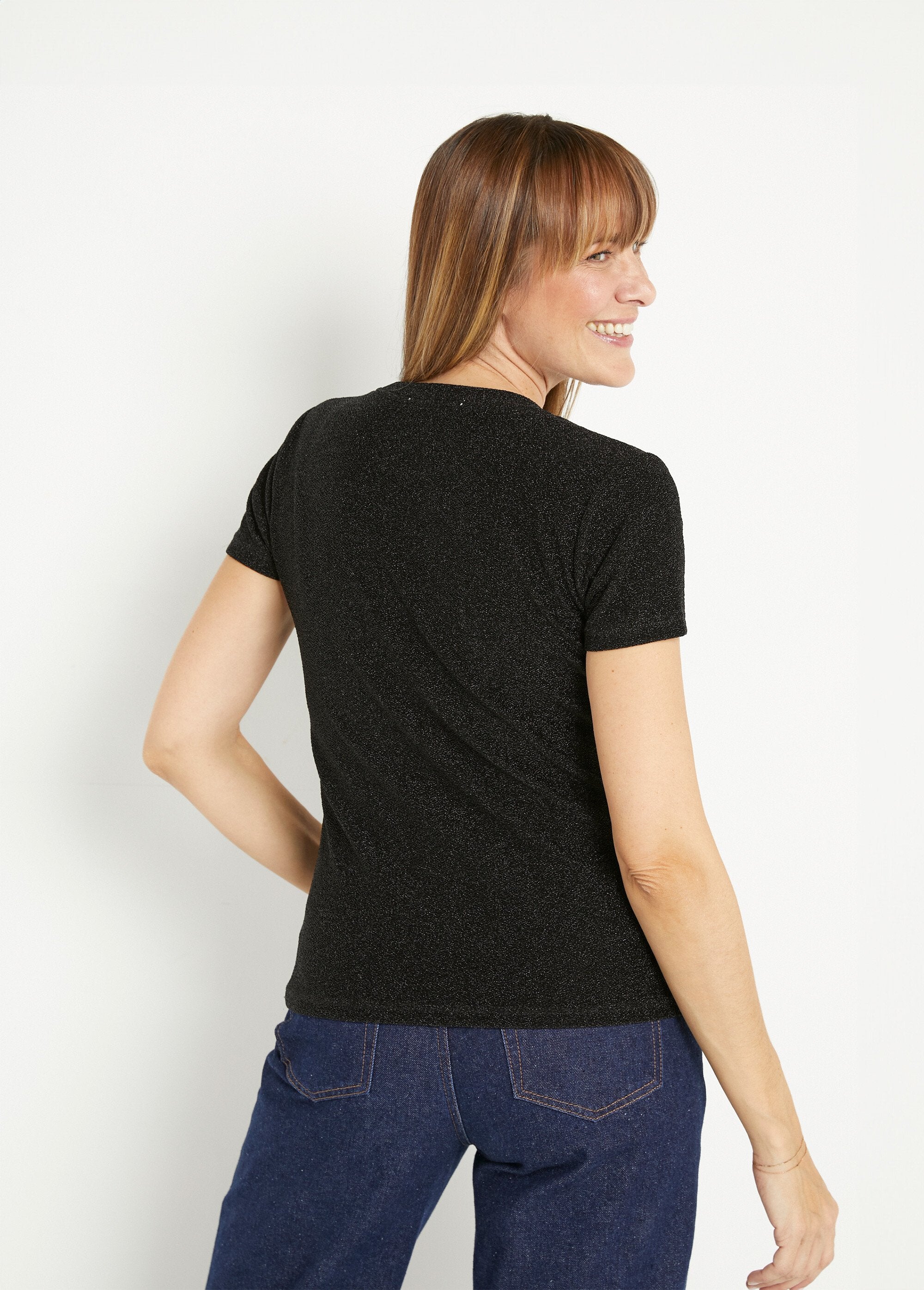 T-shirt_maille_pailletée_manches_courtes_Noir_DO1_slim