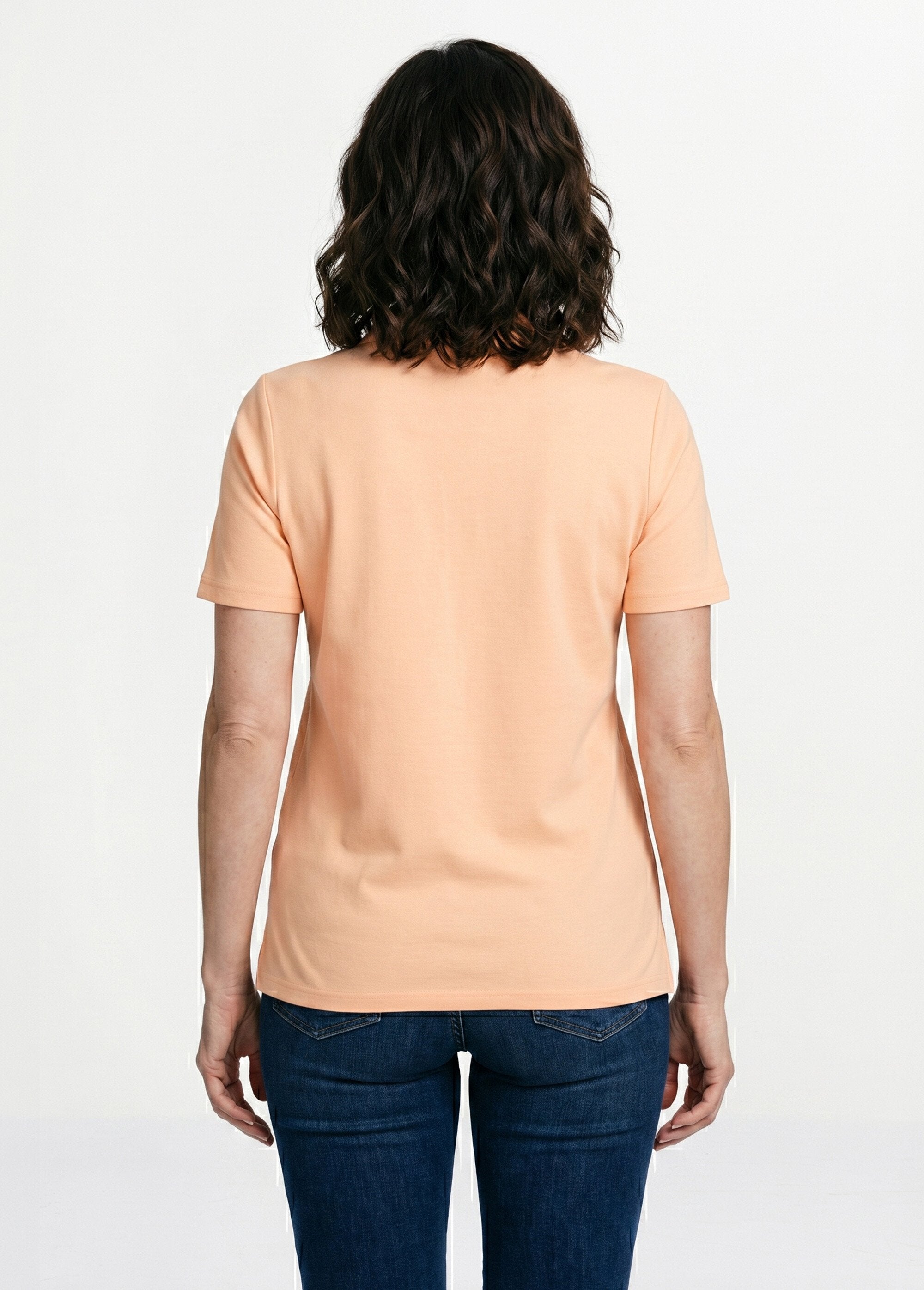 Gebreid_katoenen_polo_hals_T-shirt_Meloen_DO1_slim