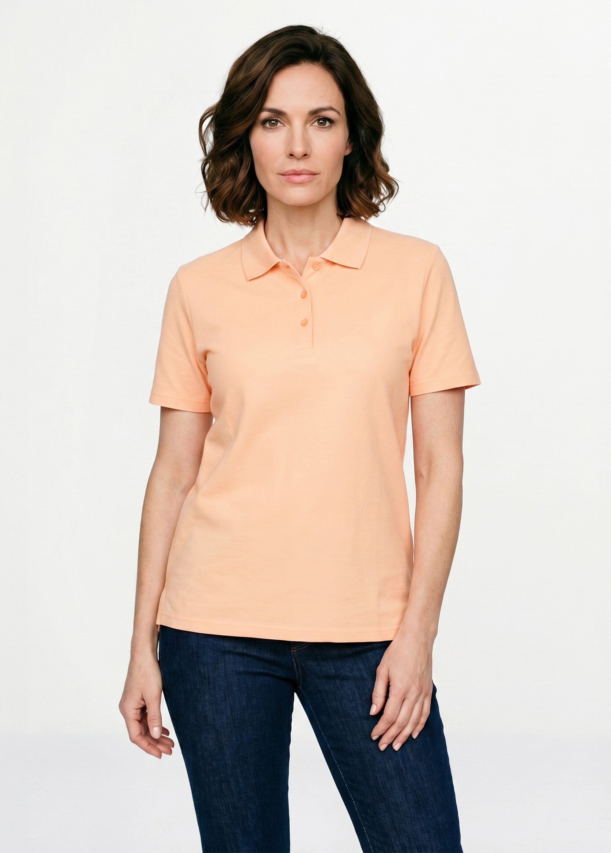 Gebreid_katoenen_polo_hals_T-shirt_Meloen_FA1_slim