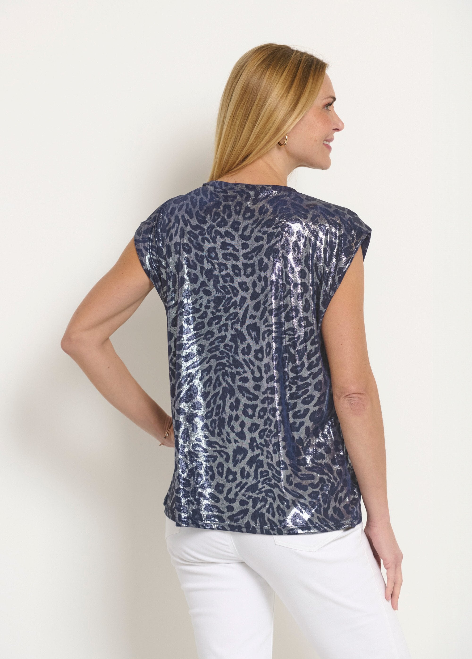 T-shirt_sans_manches_motif_léopard_métallisé_Marine_irise_DO1_slim