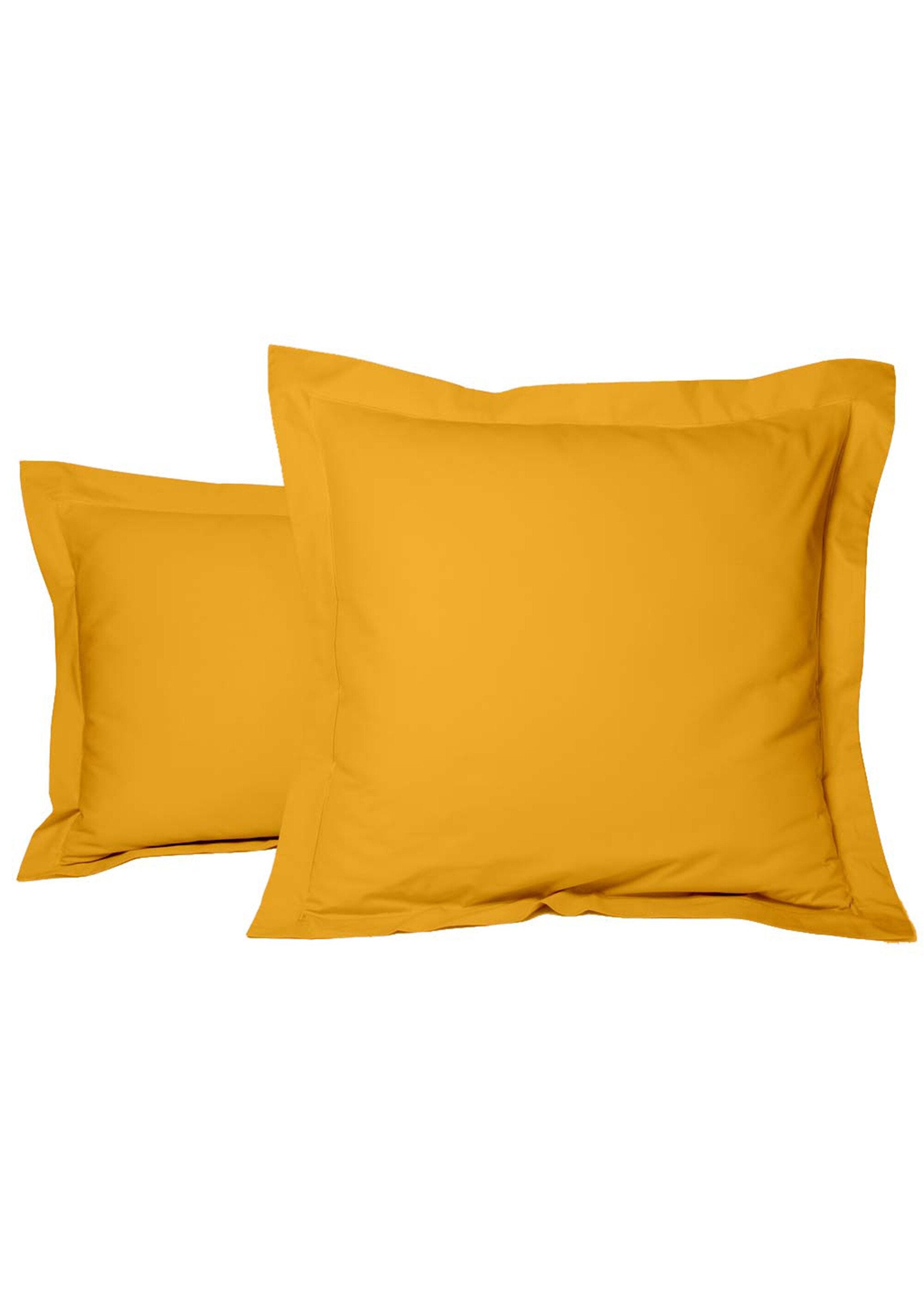 Taie_d'oreiller_-_Uni_Percale_de_coton_Ocre_FA1_slim