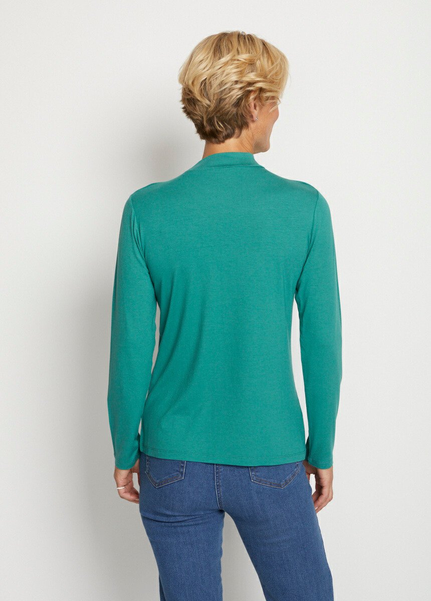 Tee-shirt_col_montant_Uni_vert_DO1_slim