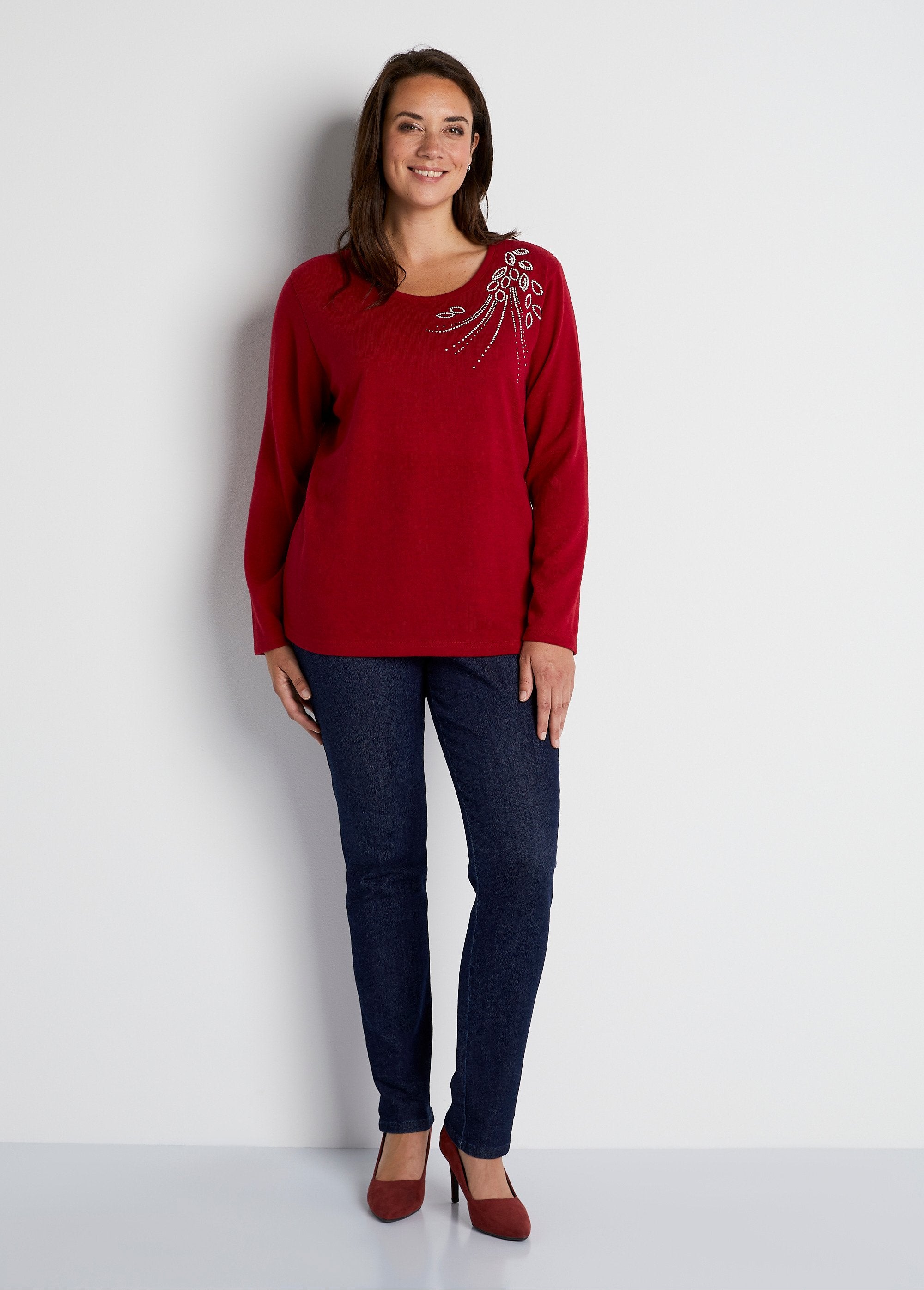 Tee-shirt_court_perlé_maille_chaude_Bordeaux_SF1_curvy