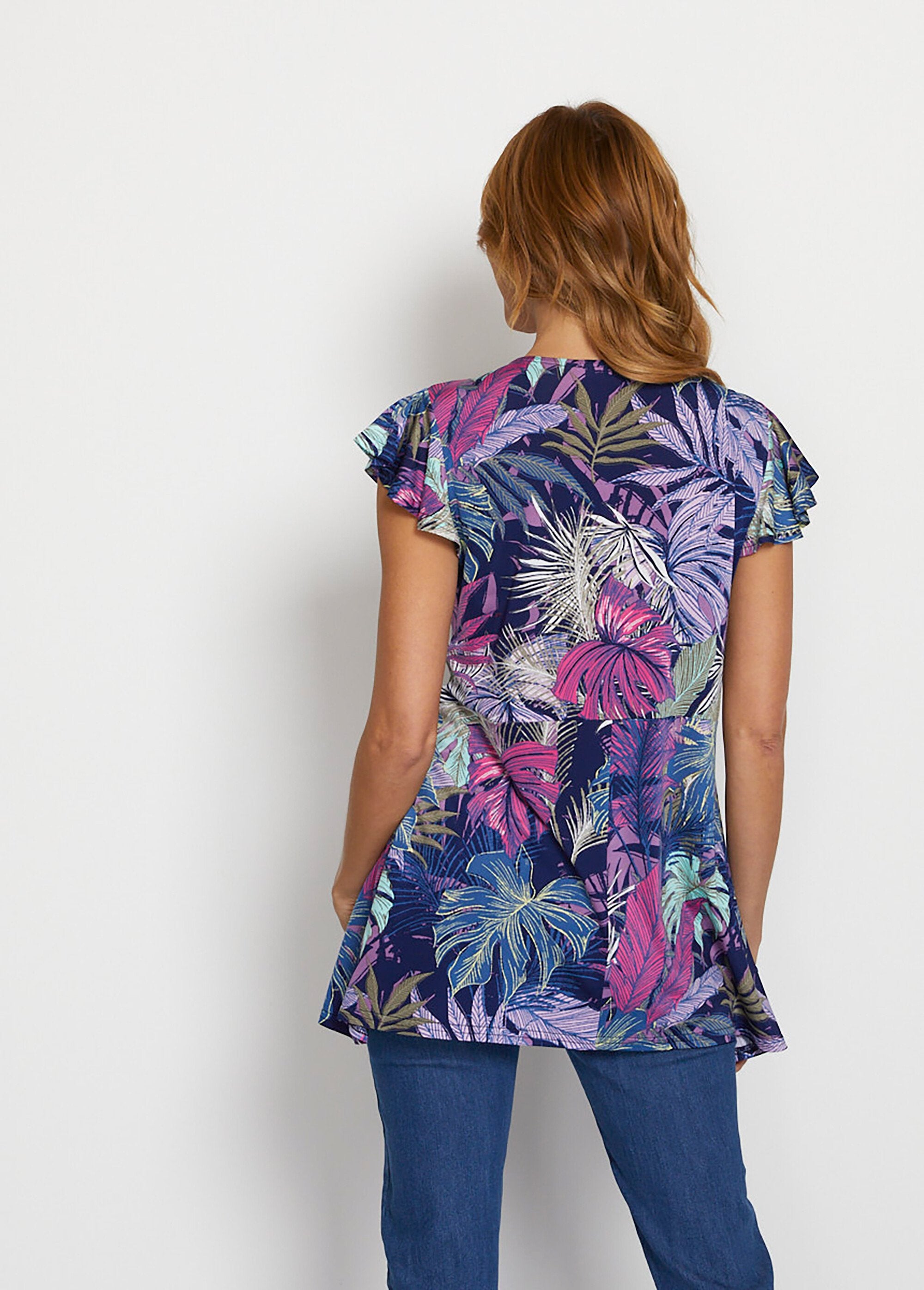 Lang_T-shirt_met_V-hals_en_gedrapeerd_effect_Marine_et_parme_DO1_slim