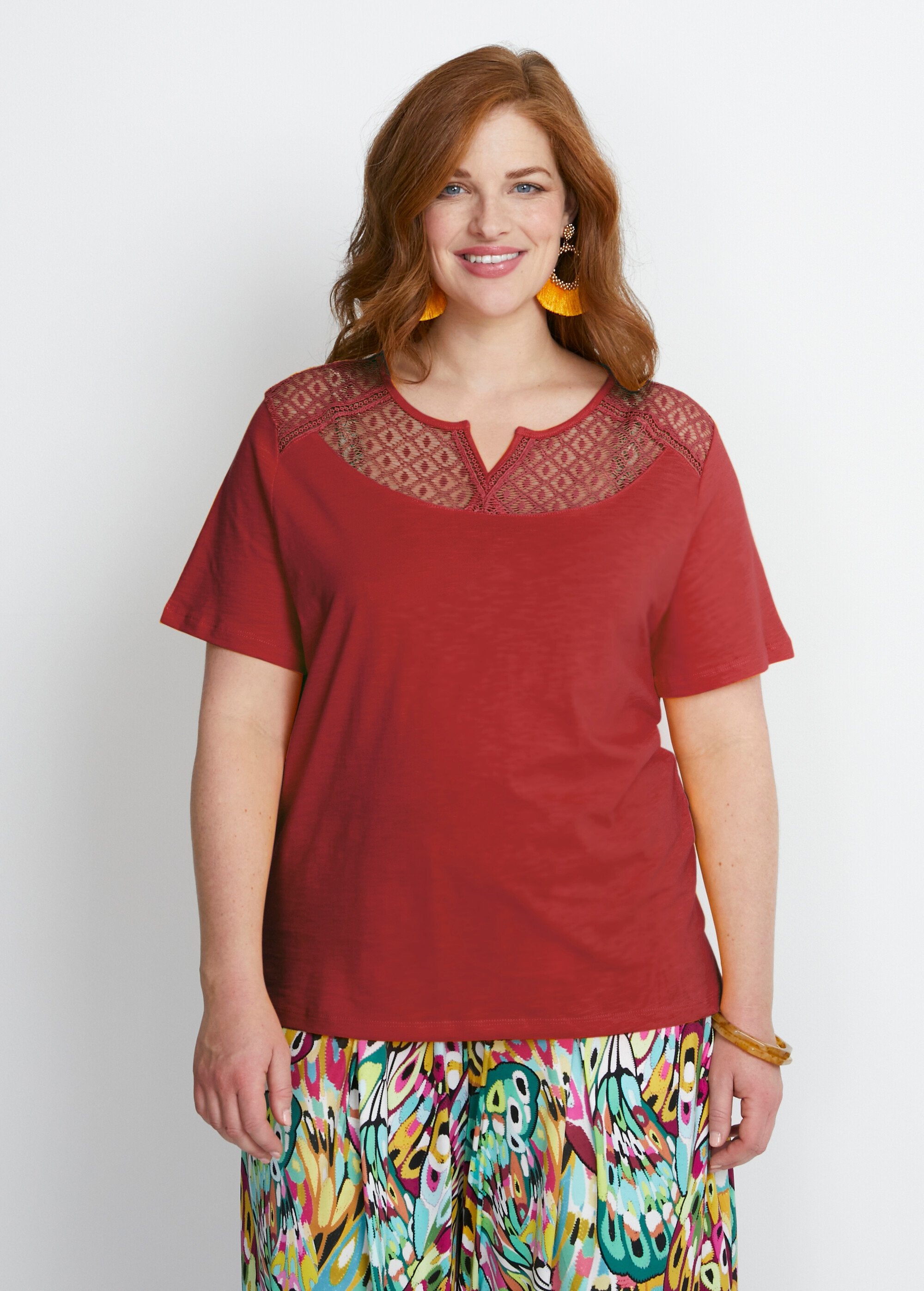 T-shirt_coton_maille_flammée_dentelle_Tomette_FA1_curvy