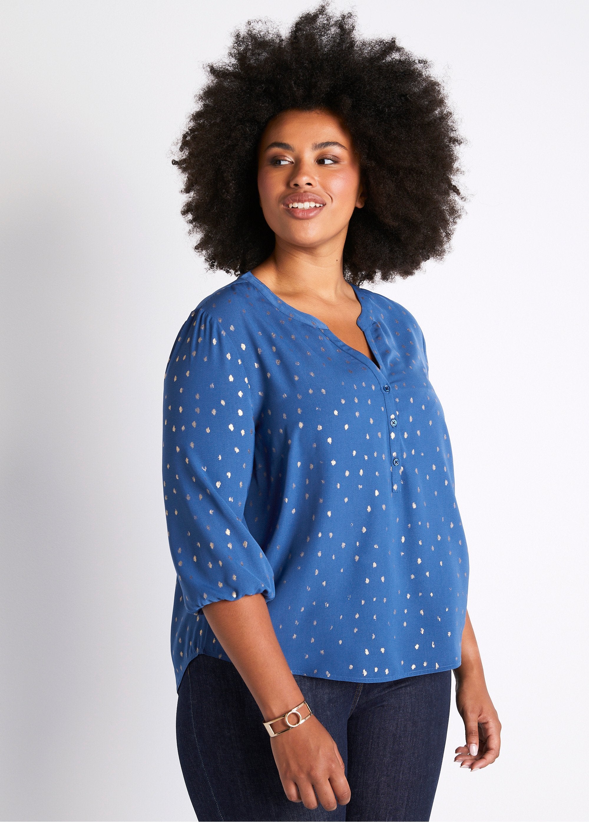 Tunique_ample_mi-longue_manches_3/4_Bleu_FA1_curvy