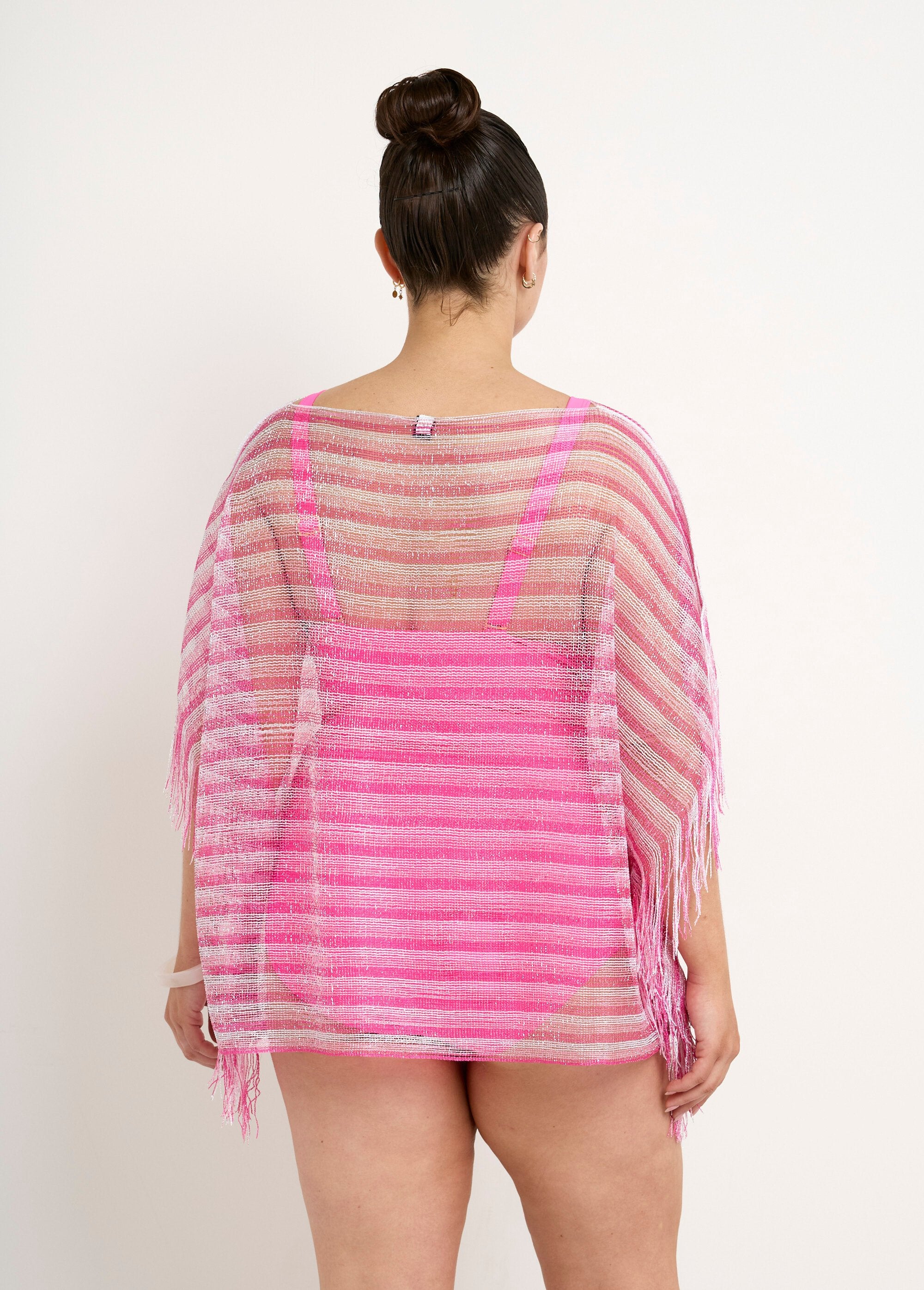 Tunique_de_plage_rayé_avec_fil_métallisé_Fuchsia_DO1_slim