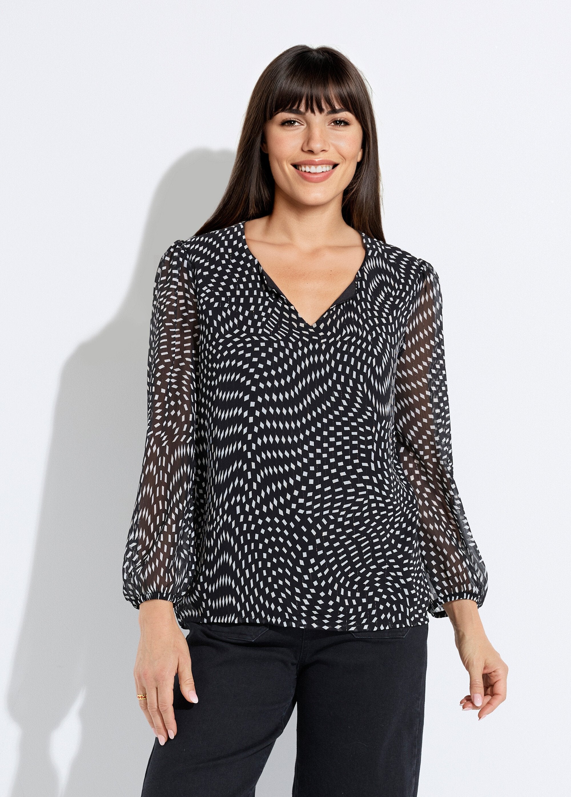 Tunique_manches_longues_voile_graphique_Noir_et_blanc_FA1_slim