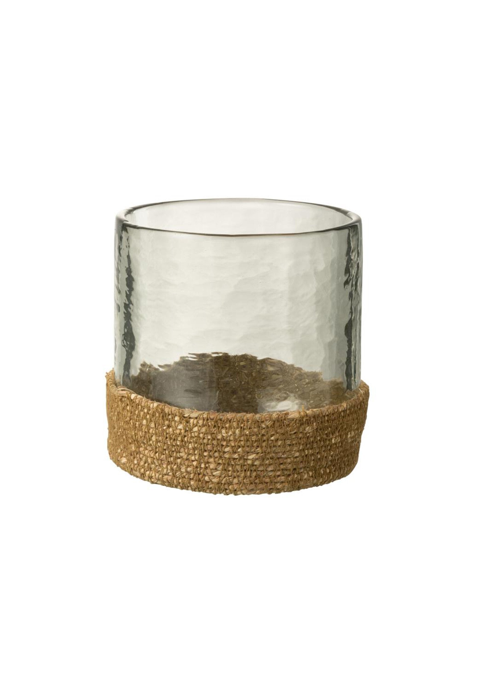 Vase_en_verre_irrégulier_et_base_jute_Vert_FA1_slim