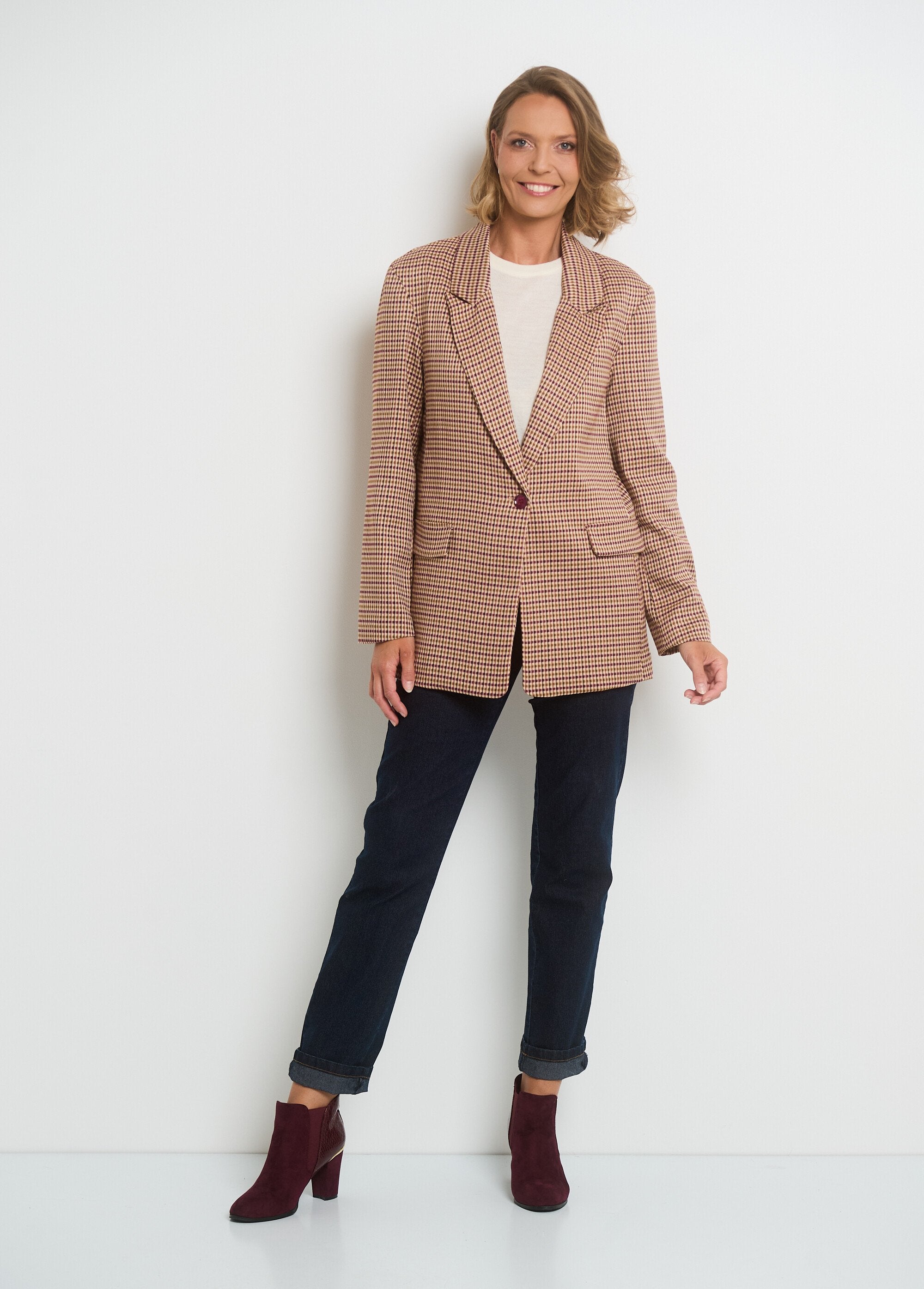 Veste_à_carreaux_1_bouton_style_blazer_Carreaux_bordeaux_SF1_slim